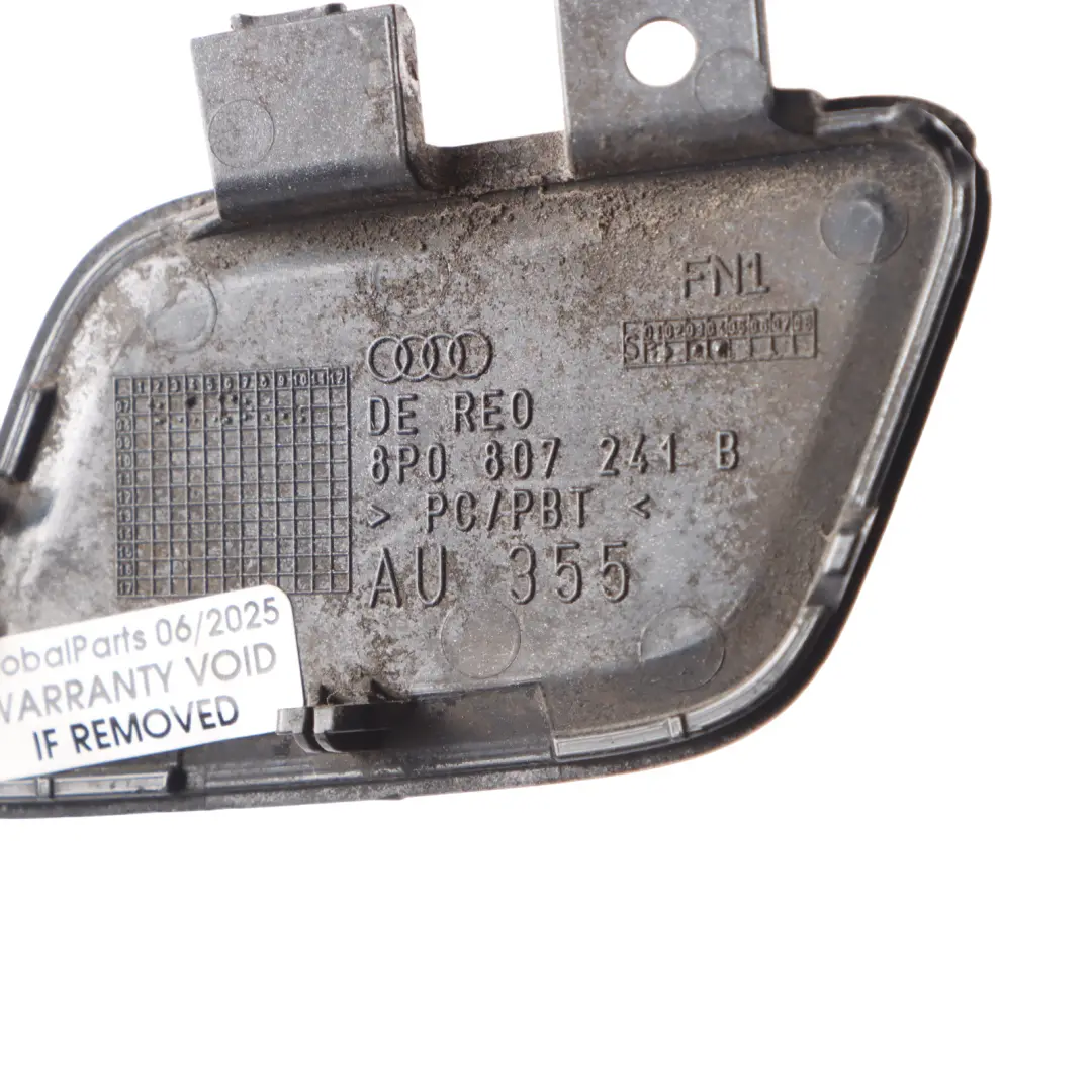 Audi A3 8P Front Bumper Tow Eye Hook Cover Cap Ice Silver - X7W - SKU 8P0807241B-ICS - Part number 8P0807241B