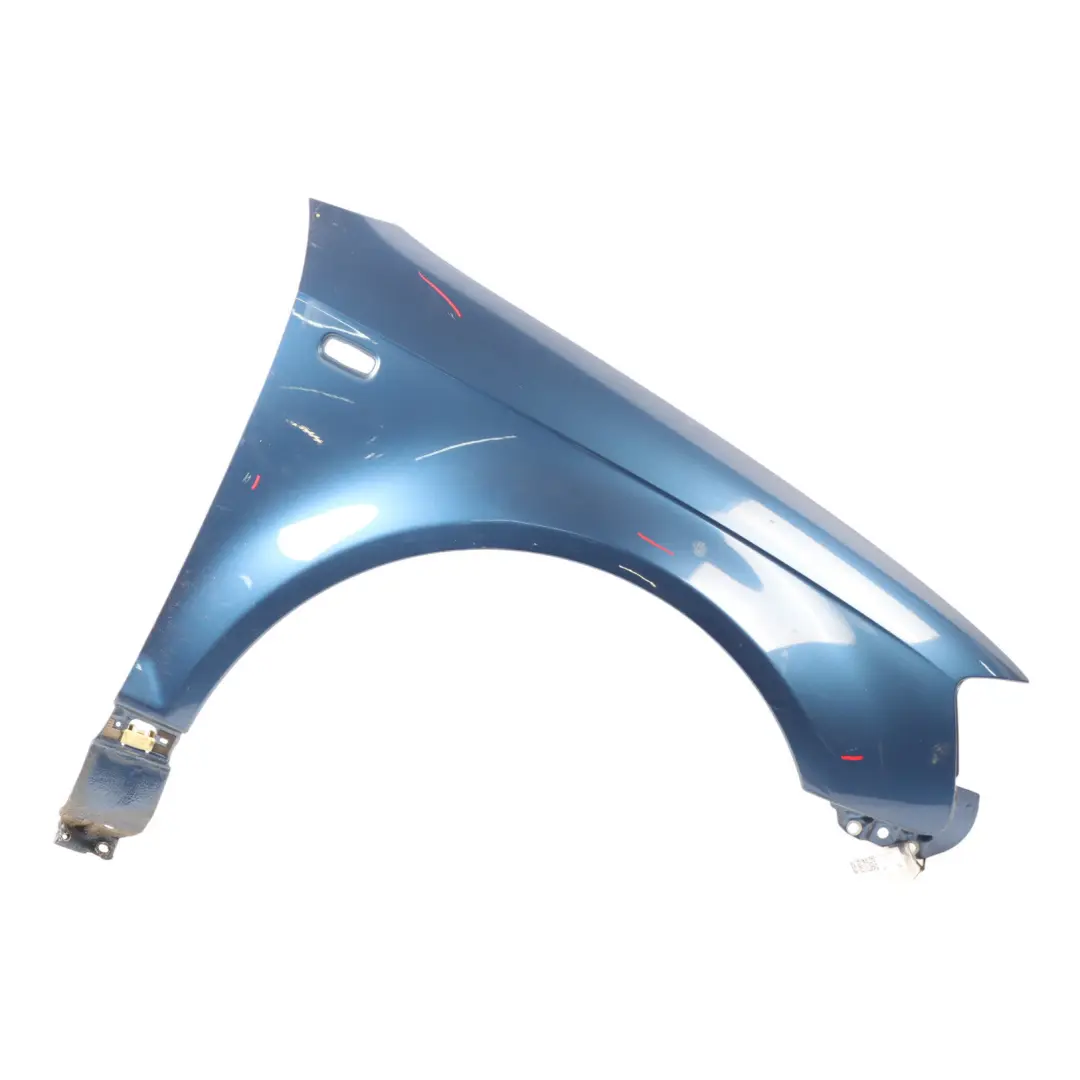 Side Panel Front Right O/S Wing Fender Mauritiusblau Blue Pearl - Z5C to Audi A3 8P with Part number 8P0821106F Audi A3 8P Side Panel Front Right O/S Wing Fender Mauritiusblau Blue Pearl - Z5C - SKU 8P0821106F-MAU - Part number 8P0821106F
