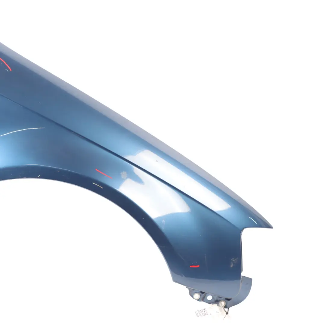 Side Panel Front Right O/S Wing Fender Mauritiusblau Blue Pearl - Z5C to Audi A3 8P with Part number 8P0821106F Audi A3 8P Side Panel Front Right O/S Wing Fender Mauritiusblau Blue Pearl - Z5C - SKU 8P0821106F-MAU - Part number 8P0821106F