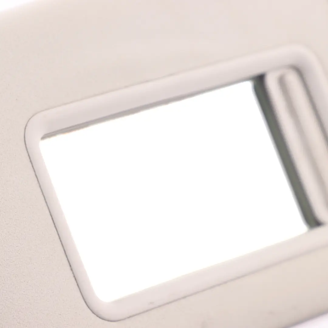 Front Sun Visor Shade Mirror Panel Left N/S Light Grey to Audi A3 S3 8P with Part number 8P0857551A Audi A3 S3 8P Front Sun Visor Shade Mirror Panel Left N/S Light Grey - SKU 8P0857551A-2 - Part number 8P0857551A