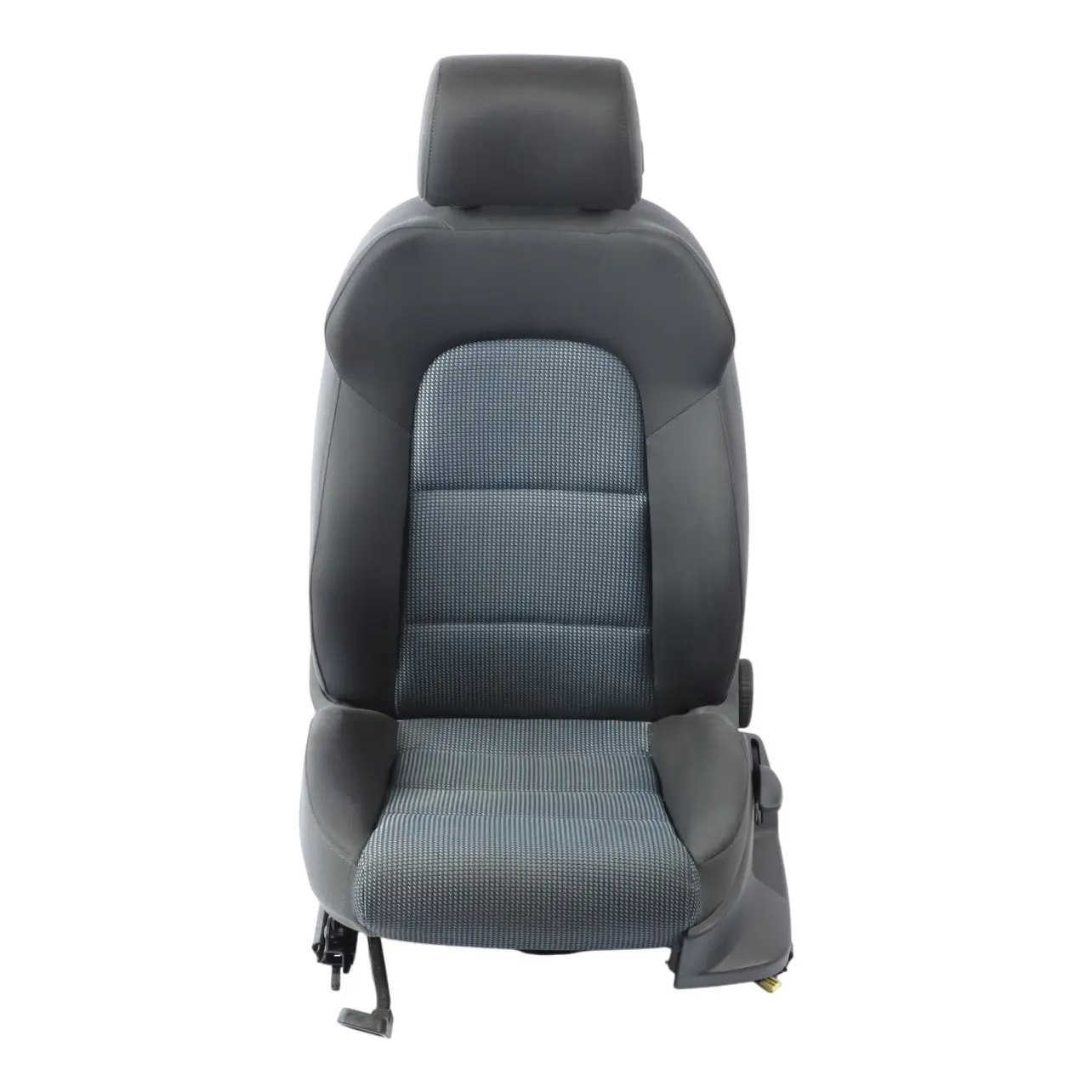 Audi A3 8P Asiento Delantero Izquierdo Interior Asiento Tela Negro Plata