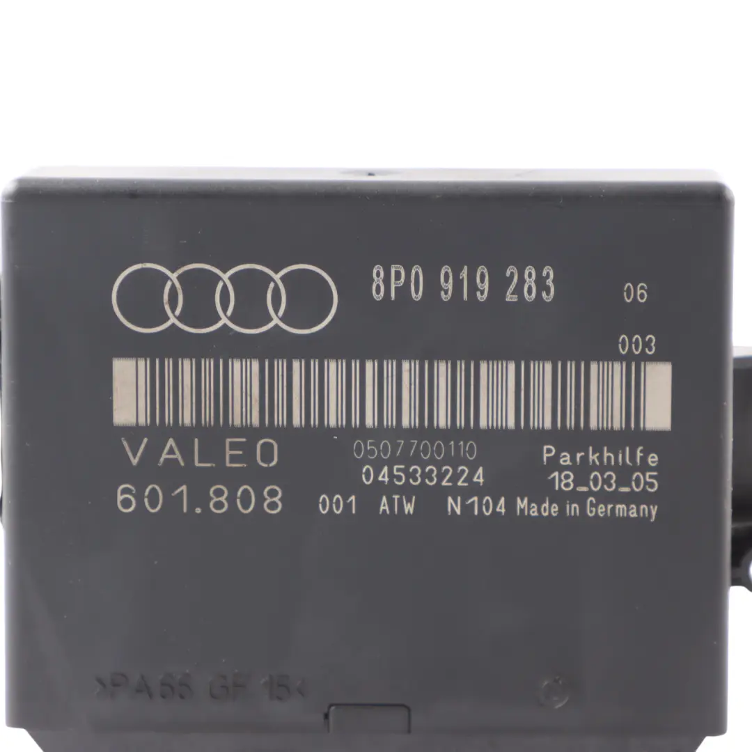 PDC Parking Distance Control Sensor Module Unit ECU to Audi A3 8P with Part number 8P0919283 Audi A3 8P PDC Parking Distance Control Sensor Module Unit ECU - SKU 8P0919283 - Part number 8P0919283