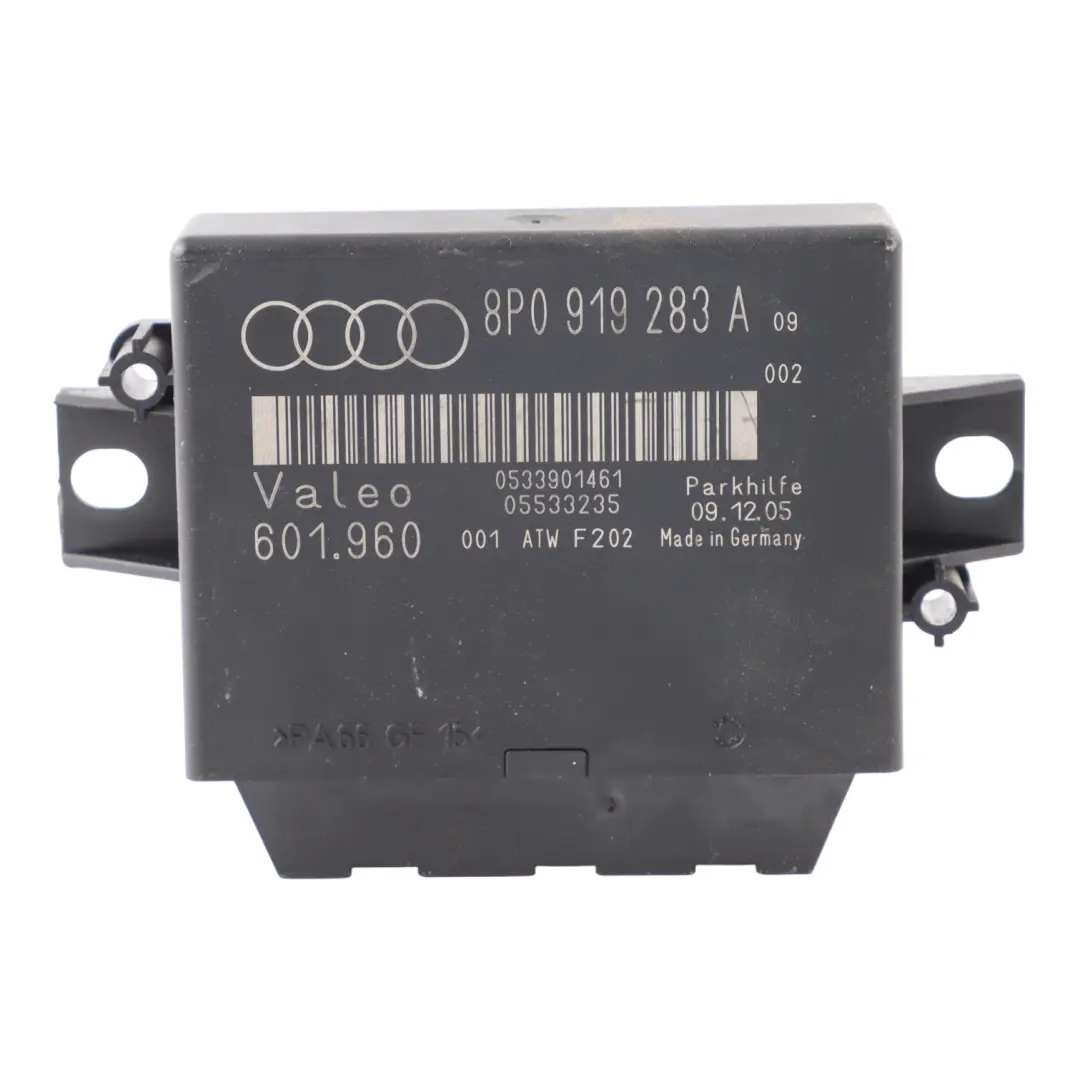 PDC Parking Distance Control Sensor Module Unit ECU to Audi A3 8P with Part number 8P0919283A Audi A3 8P PDC Parking Distance Control Sensor Module Unit ECU - SKU 8P0919283A - Part number 8P0919283A
