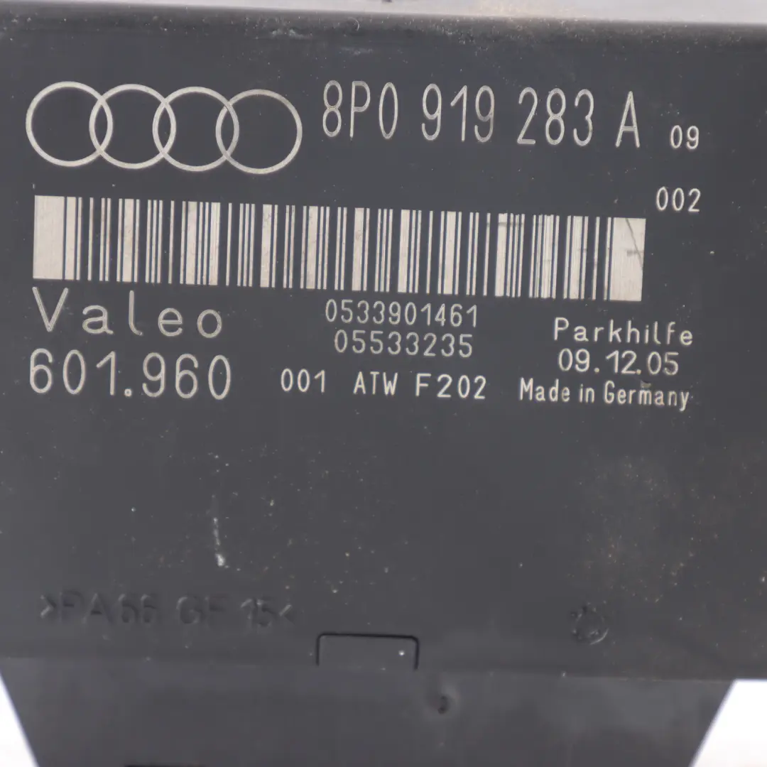 Audi A3 8P PDC Parking Distance Control Sensor Module Unit ECU - SKU 8P0919283A - Part number 8P0919283A