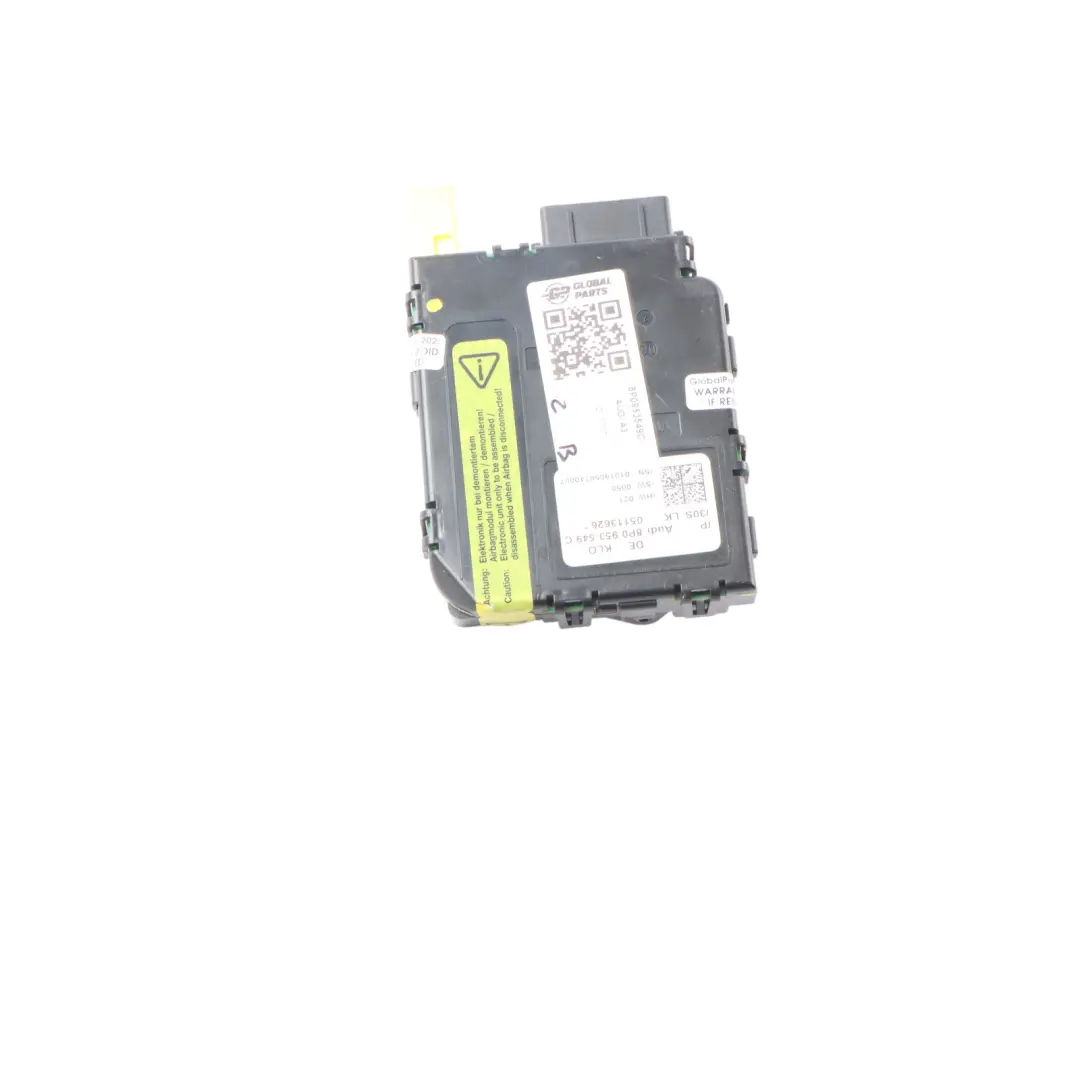 Steering Wheel Position Angle Sensor Control Unit Module to Audi A3 8P with Part number 8P0953549C Audi A3 8P Steering Wheel Position Angle Sensor Control Unit Module - SKU 8P0953549C - Part number 8P0953549C