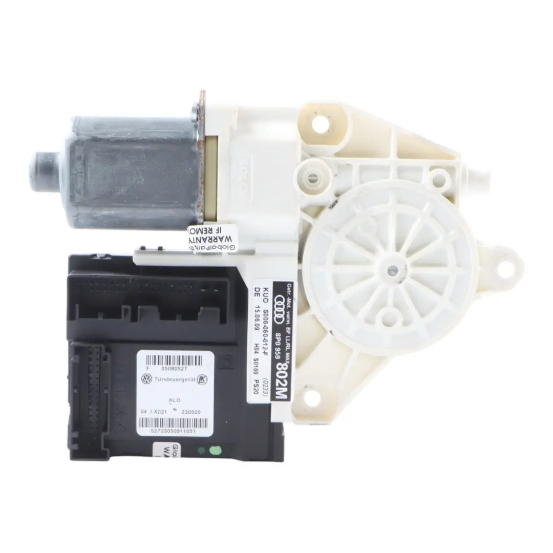 Door Window Lifter Motor Unit Front Passenger Side to Audi A3 8P with Part number 8P0959802M Audi A3 8P Door Window Lifter Motor Unit Front Passenger Side - SKU 8P0959802M - Part number 8P0959802M