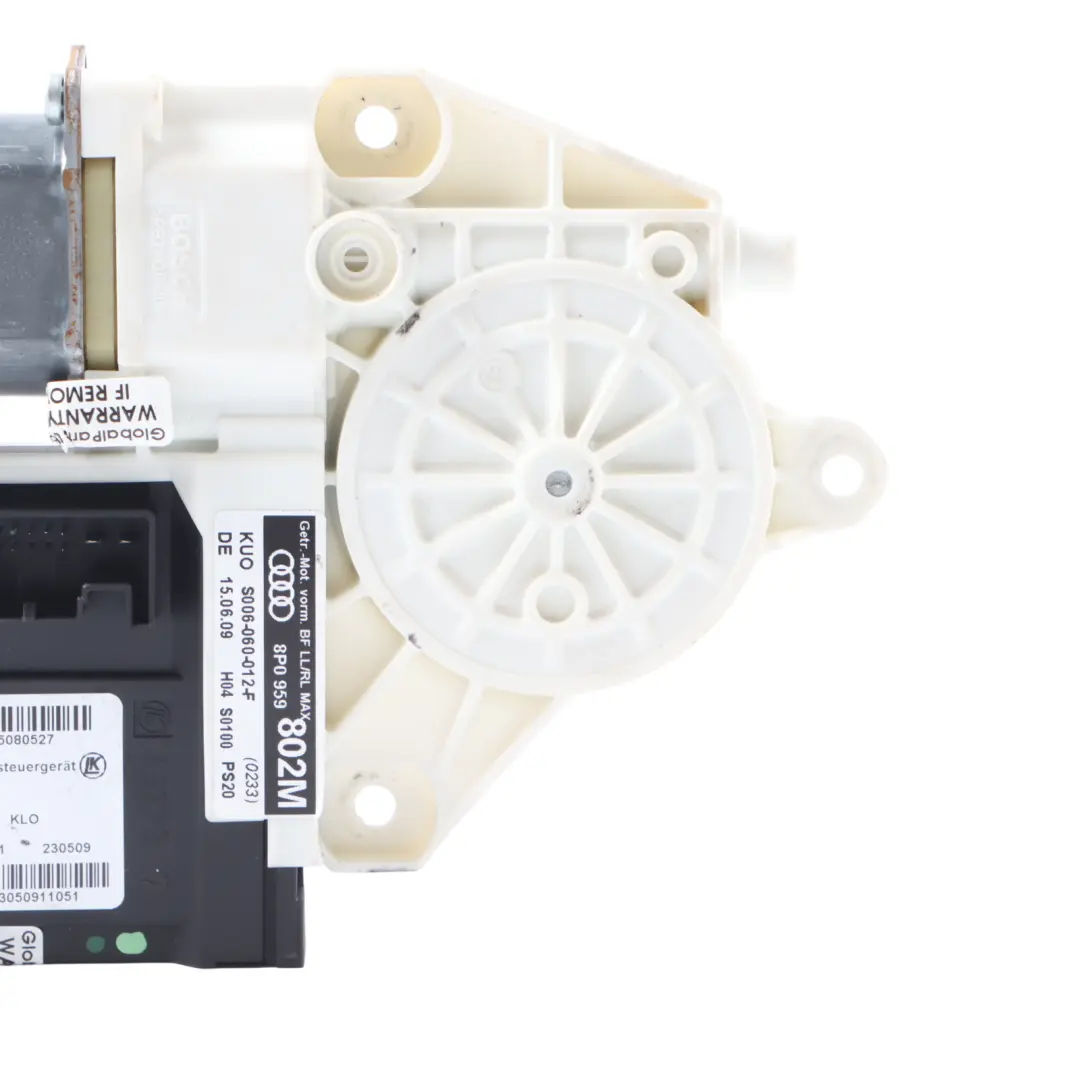 Door Window Lifter Motor Unit Front Passenger Side to Audi A3 8P with Part number 8P0959802M Audi A3 8P Door Window Lifter Motor Unit Front Passenger Side - SKU 8P0959802M - Part number 8P0959802M