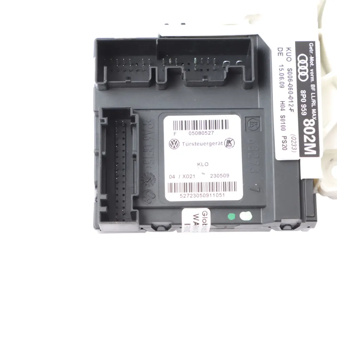 Door Window Lifter Motor Unit Front Passenger Side to Audi A3 8P with Part number 8P0959802M Audi A3 8P Door Window Lifter Motor Unit Front Passenger Side - SKU 8P0959802M - Part number 8P0959802M