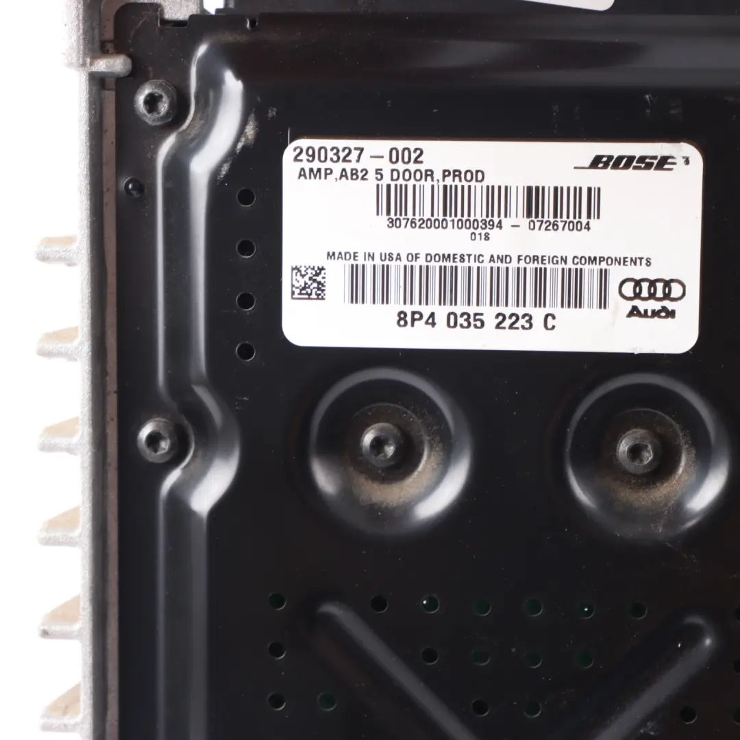 Door Audio Sound BOSE Amplifier Stereo System Module to Audi A3 S3 8P 5 with Part number 8P4035223C Audi A3 S3 8P 5 Door Audio Sound BOSE Amplifier Stereo System Module - SKU 8P4035223C - Part number 8P4035223C