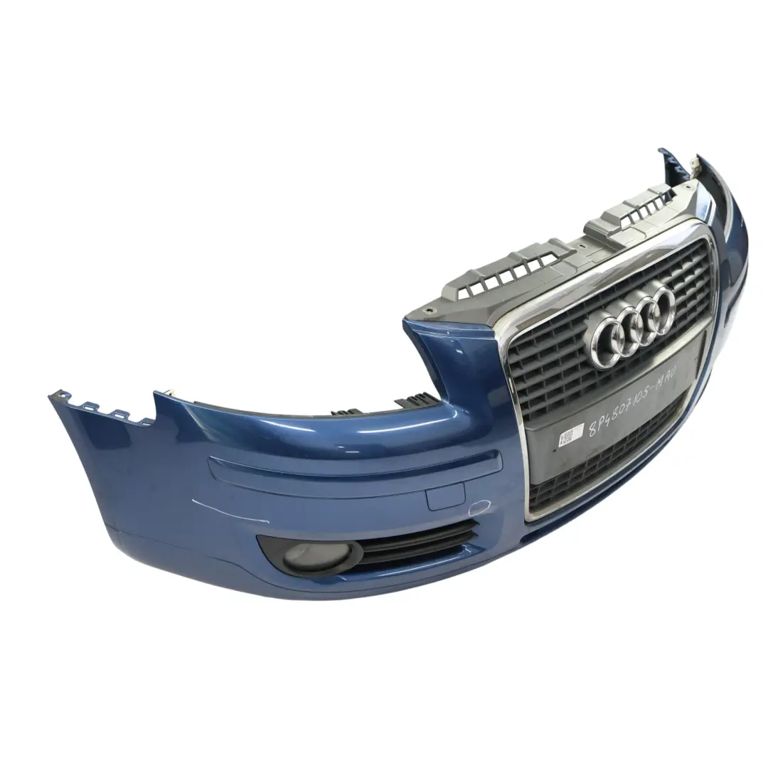 Front Bumper Trim Panel Cover Mauritiusblau Perleffekt Blue - Z5C to Audi A3 8P with Part number 8P4807105 Audi A3 8P Front Bumper Trim Panel Cover Mauritiusblau Perleffekt Blue - Z5C - SKU 8P4807105-MAU - Part number 8P4807105