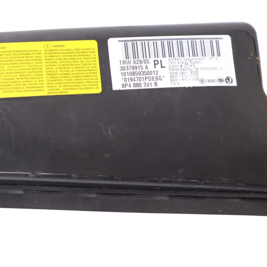 Front Seat Side Air Module Unit Left N/S to Audi A3 S3 8P with Part number 8P4880241B Audi A3 S3 8P Front Seat Side Air Module Unit Left N/S - SKU 8P4880241B - Part number 8P4880241B