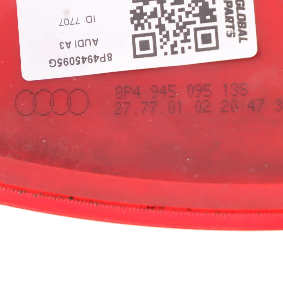 Left N/S Tail Lamp Light Trunk Lid Tailgate Outer to Audi A3 8P Rear with Part number 8P4945095G Audi A3 8P Rear Left N/S Tail Lamp Light Trunk Lid Tailgate Outer - SKU 8P4945095G - Part number 8P4945095G