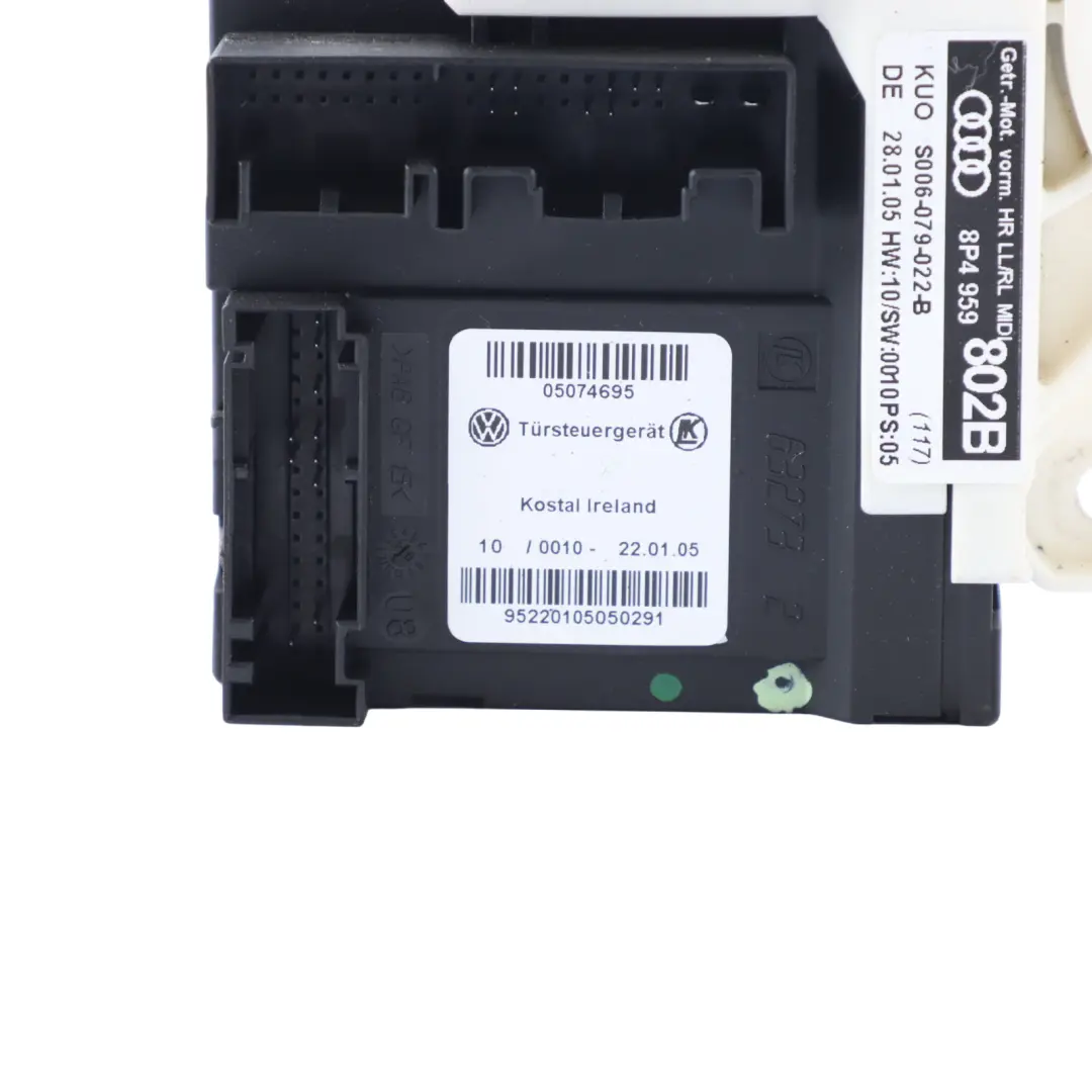 Audi A3 8P Window Lifter Door Rear Right O/S Regulator Motor - SKU 8P4959802B - Part number 8P4959802B