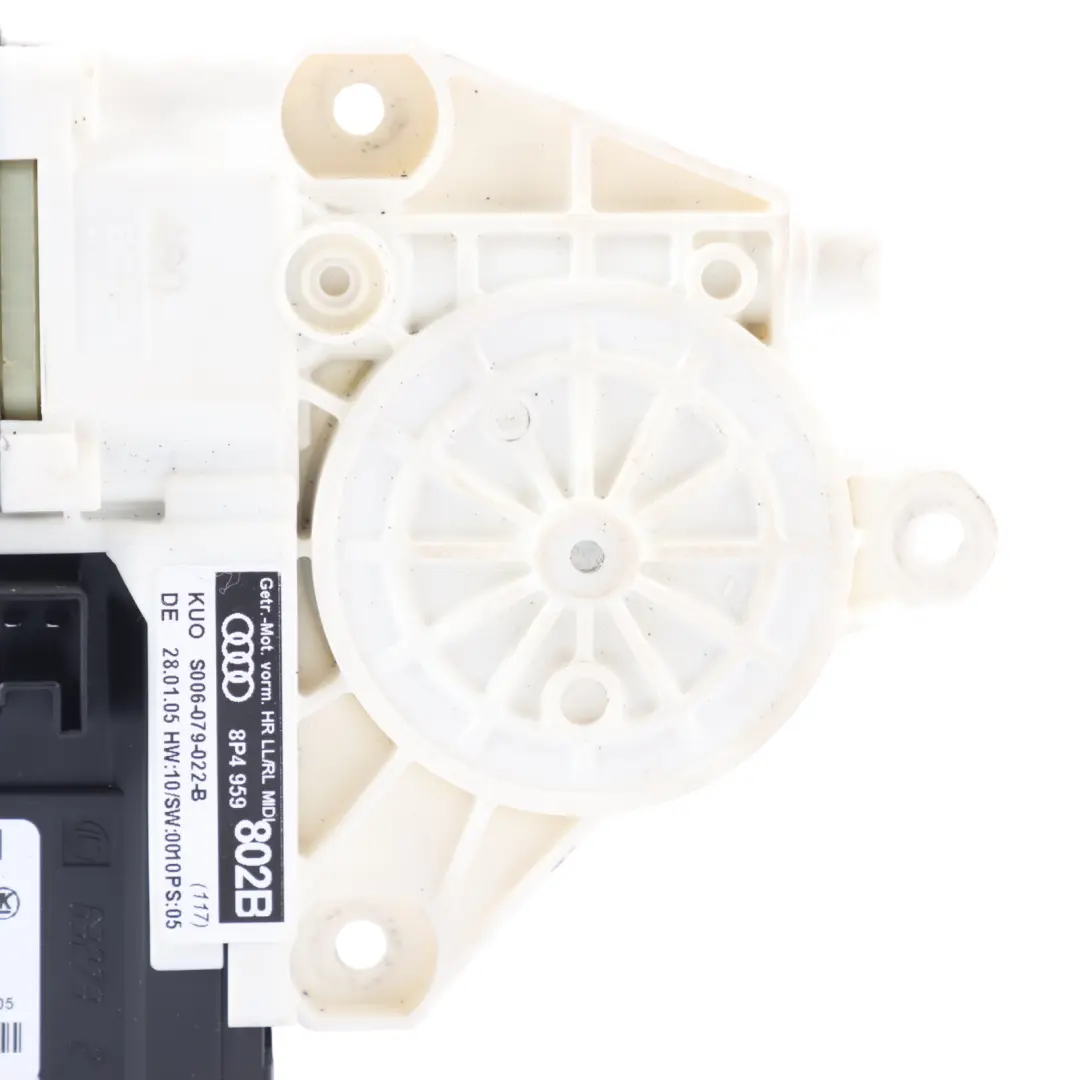 Window Lifter Door Rear Right O/S Regulator Motor to Audi A3 8P with Part number 8P4959802B Audi A3 8P Window Lifter Door Rear Right O/S Regulator Motor - SKU 8P4959802B - Part number 8P4959802B