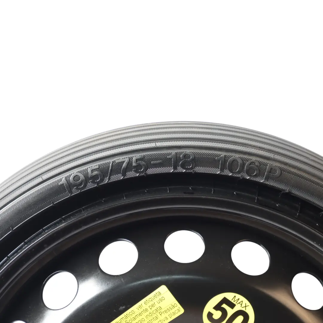 Spare Wheel Space Master Steel Rim R18 3,5J 195/75 to Audi Q5 8R with Part number 8R0601027 Audi Q5 8R Spare Wheel Space Master Steel Rim R18 3,5J 195/75 - SKU 8R0601027 - Part number 8R0601027