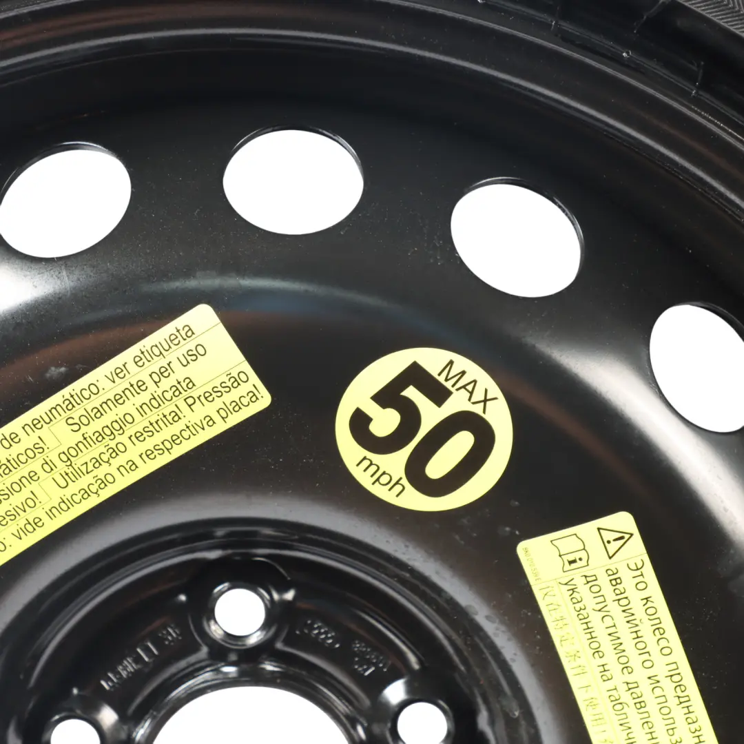 Spare Wheel Space Master Steel Rim R18 3,5J 195/75 to Audi Q5 8R with Part number 8R0601027 Audi Q5 8R Spare Wheel Space Master Steel Rim R18 3,5J 195/75 - SKU 8R0601027 - Part number 8R0601027