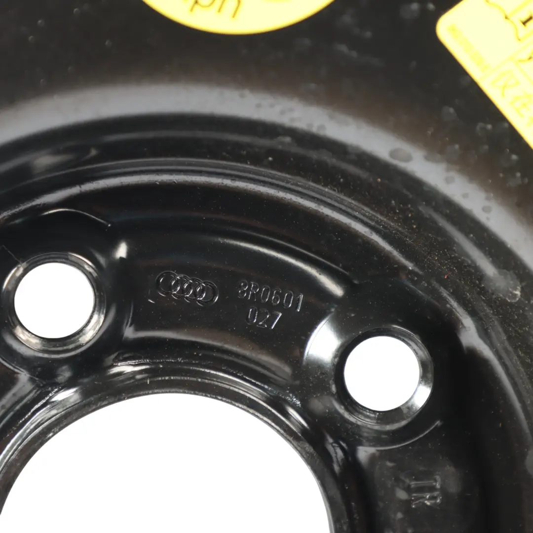 Spare Wheel Space Master Steel Rim R18 3,5J 195/75 to Audi Q5 8R with Part number 8R0601027 Audi Q5 8R Spare Wheel Space Master Steel Rim R18 3,5J 195/75 - SKU 8R0601027 - Part number 8R0601027