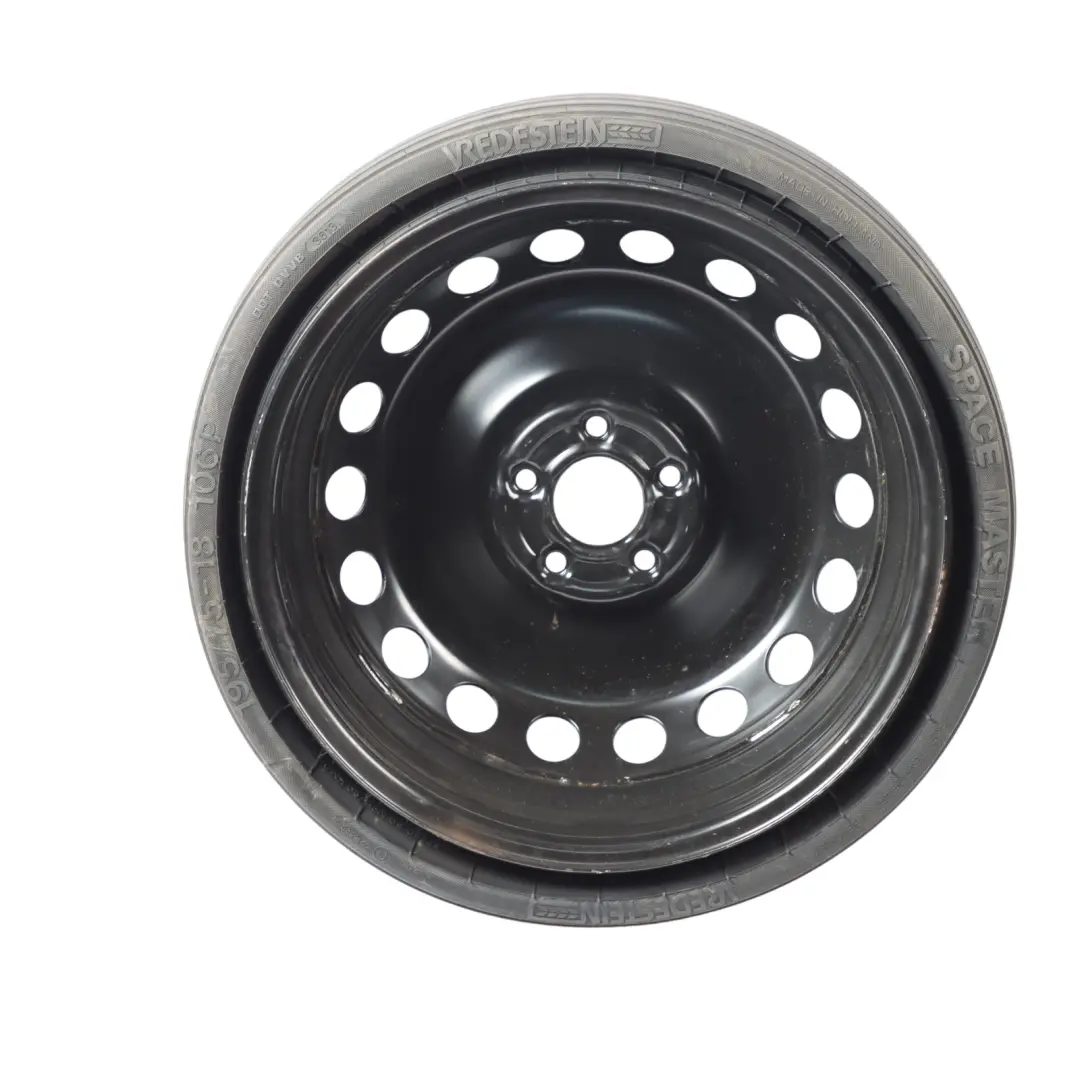 Spare Wheel Space Master Steel Rim R18 3,5J 195/75 to Audi Q5 8R with Part number 8R0601027 Audi Q5 8R Spare Wheel Space Master Steel Rim R18 3,5J 195/75 - SKU 8R0601027 - Part number 8R0601027