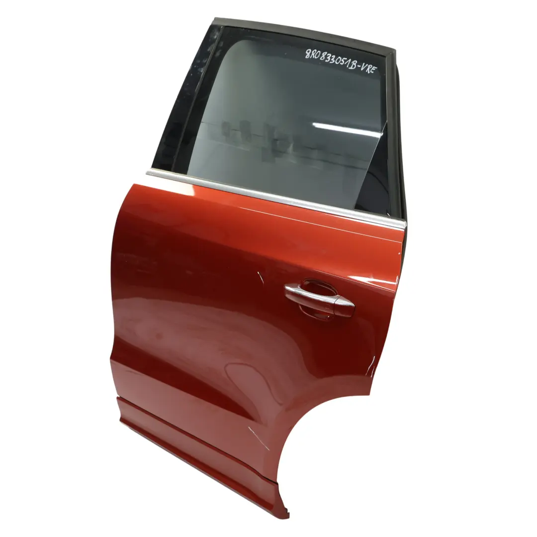 Door Rear Left N/S Volcano Red Metallic - Y3M to Audi Q5 8R with Part number 8R0833051B Audi Q5 8R Door Rear Left N/S Volcano Red Metallic - Y3M - SKU 8R0833051B-VRE - Part number 8R0833051B