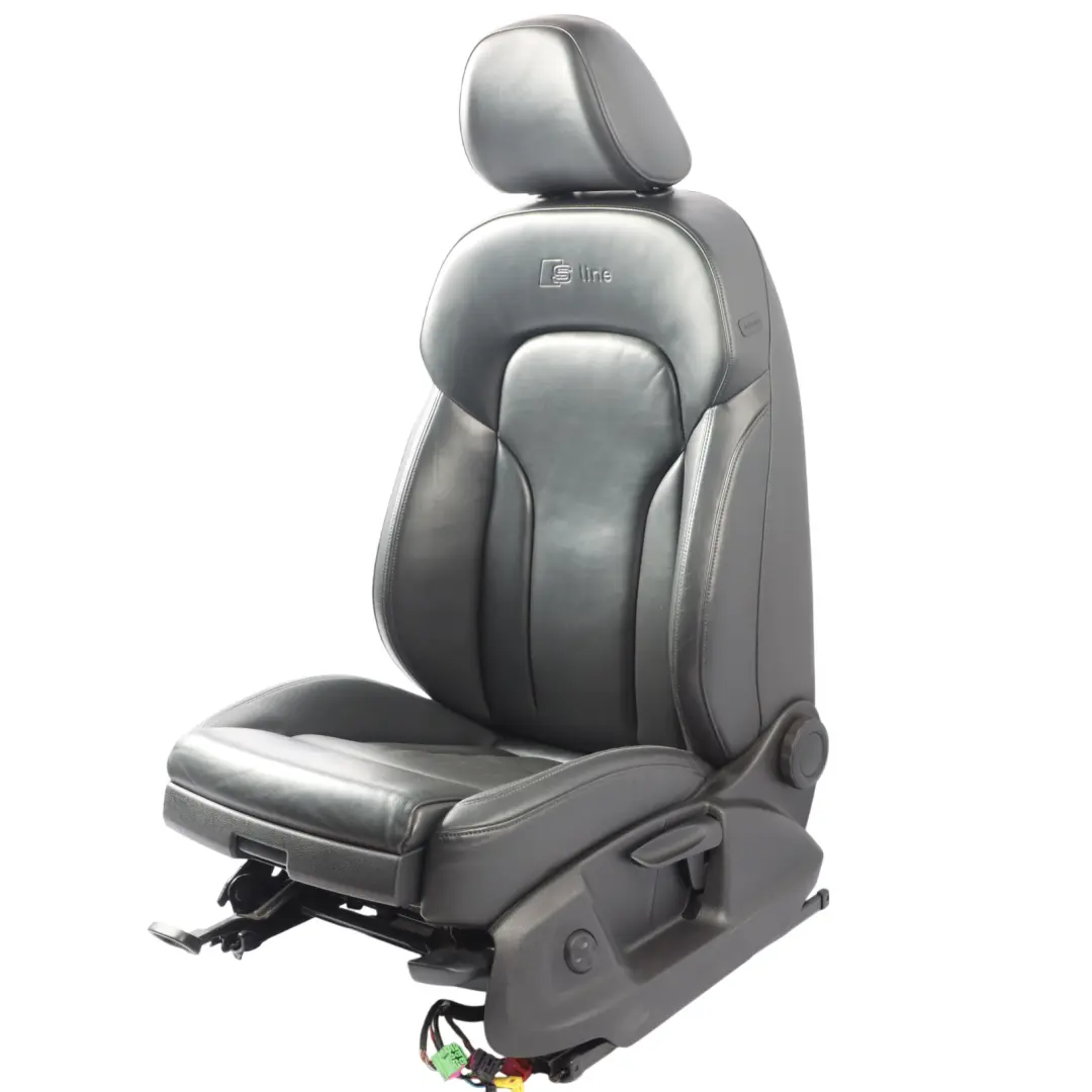 Siège Avant Chauffant En Cuir Noir Sport S-Line Gauche Audi Q5 8R - SKU 8R0881805T-1 - Numéro de pièce 8R0881805T