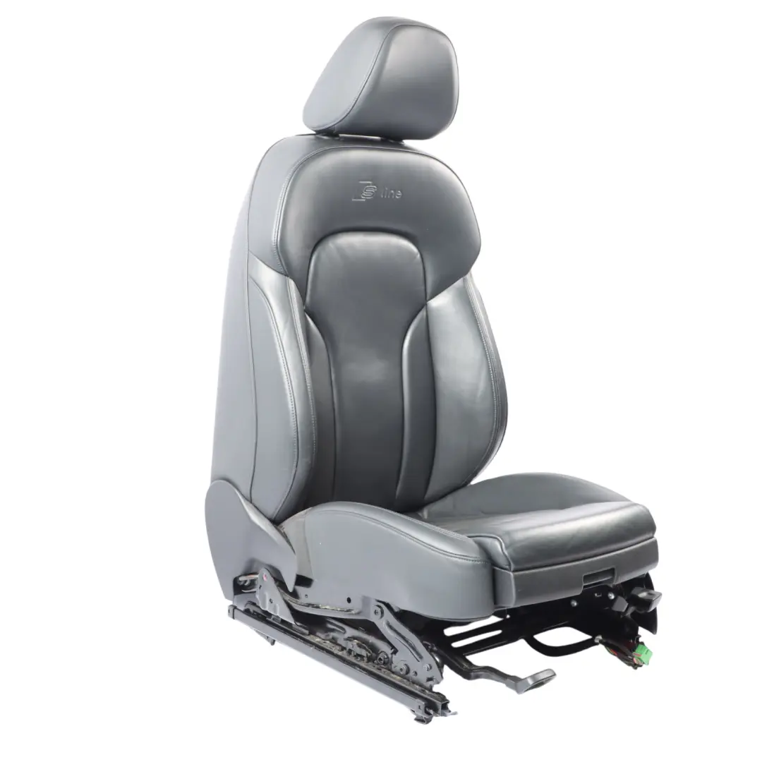 Siège Avant Chauffant En Cuir Noir Sport S-Line Gauche Audi Q5 8R - SKU 8R0881805T-1 - Numéro de pièce 8R0881805T