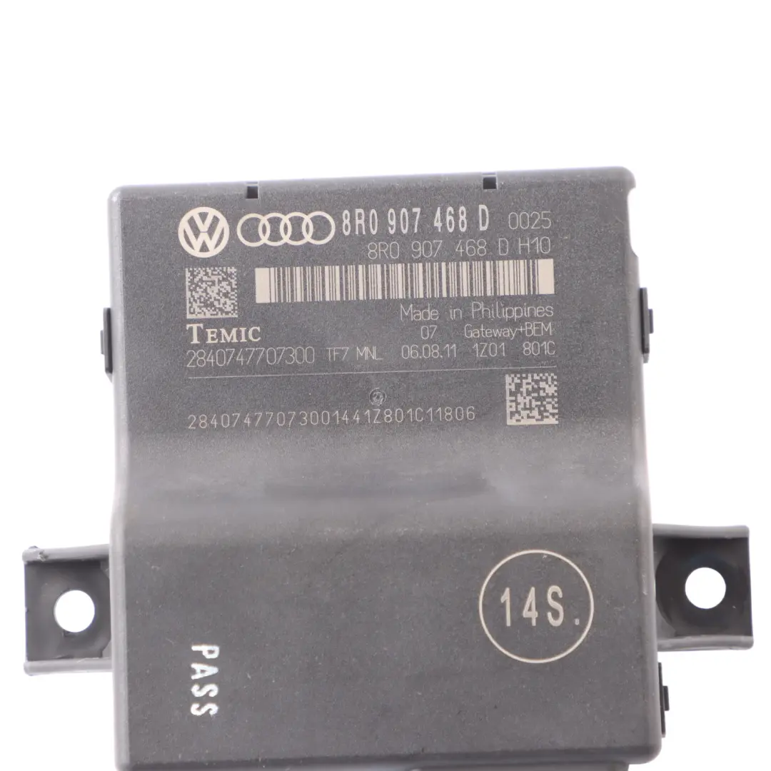 Gateway Modulo Di Controllo ECU per Audi A5 8T 3.0 TDI con numero di parte 8R0907468D Audi A5 8T 3.0 TDI Gateway Modulo Di Controllo ECU - SKU 8R0907468D - Numero di parte 8R0907468D