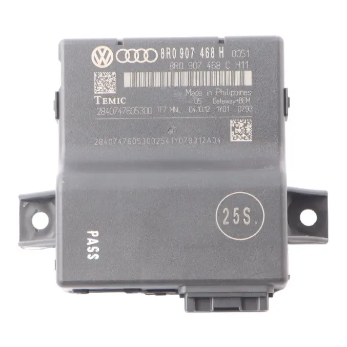 Gateway Control Module ECU to Audi S4 A4 B8 with Part number 8R0907468H Audi S4 A4 B8 Gateway Control Module ECU - SKU 8R0907468H - Part number 8R0907468H