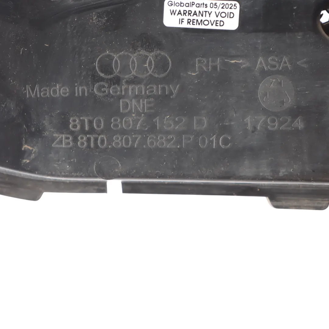 Front Fog Light Grill Cover Trim Mount Holder Right O/S to Audi A5 8T with Part number 8T0807152D Audi A5 8T Front Fog Light Grill Cover Trim Mount Holder Right O/S - SKU 8T0807152D - Part number 8T0807152D