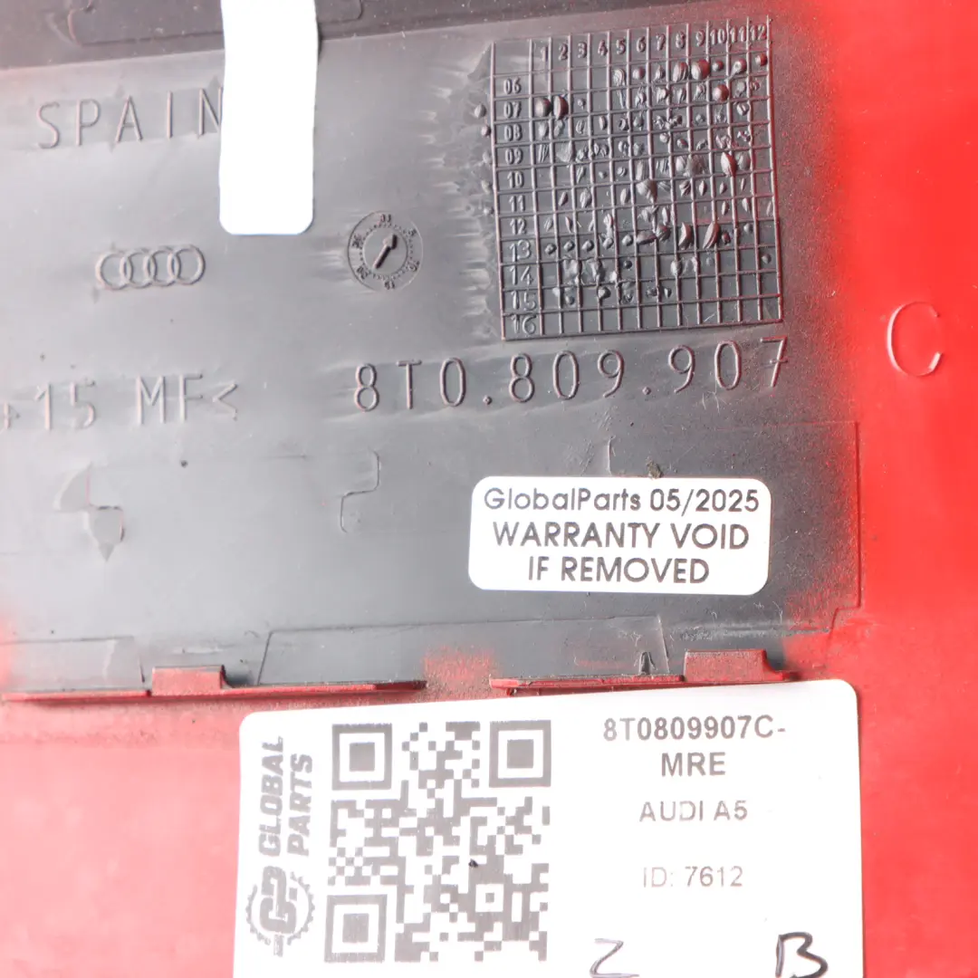 Filler Flap Cap Cover Misano Red Pearl - Z3M to Audi A5 8T Fuel Tank with Part number 8T0809907C Audi A5 8T Fuel Tank Filler Flap Cap Cover Misano Red Pearl - Z3M - SKU 8T0809907C-MRE - Part number 8T0809907C