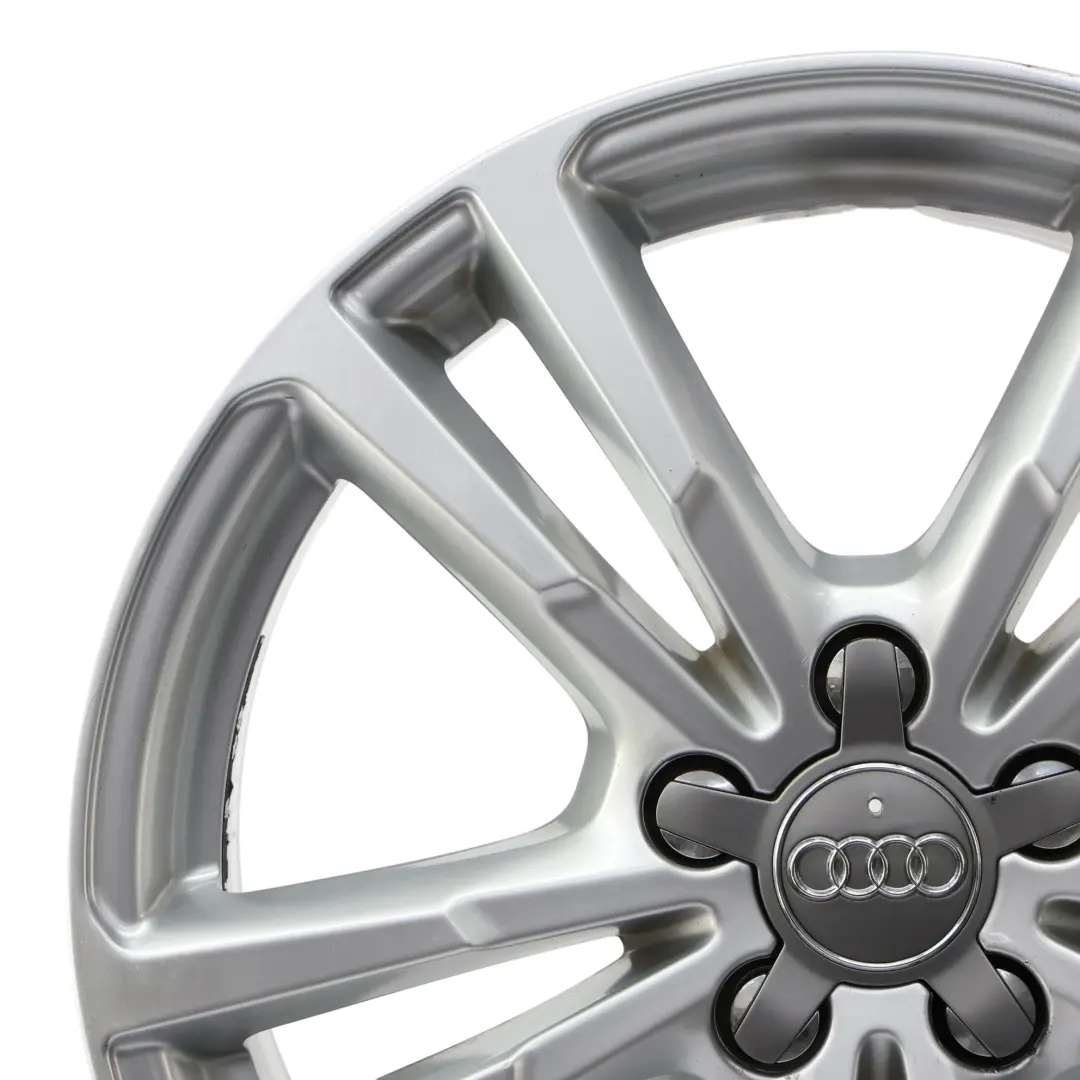 Audi Q3 8U Silver Wheel Alloy Rim 18" 7J ET:43 Double Star Spoke - SKU 8U0601025AJ-3 - Part number 8U0601025AJ