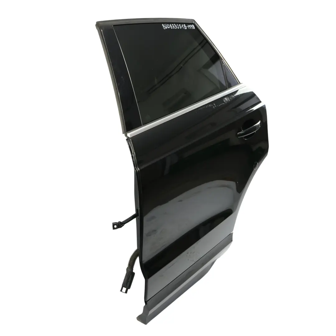 Door Rear Left N/S Covering Panel Mythical Black Metallic - Y9T to Audi Q3 8U with Part number 8U0833051B Audi Q3 8U Door Rear Left N/S Covering Panel Mythical Black Metallic - Y9T - SKU 8U0833051B-MYB - Part number 8U0833051B