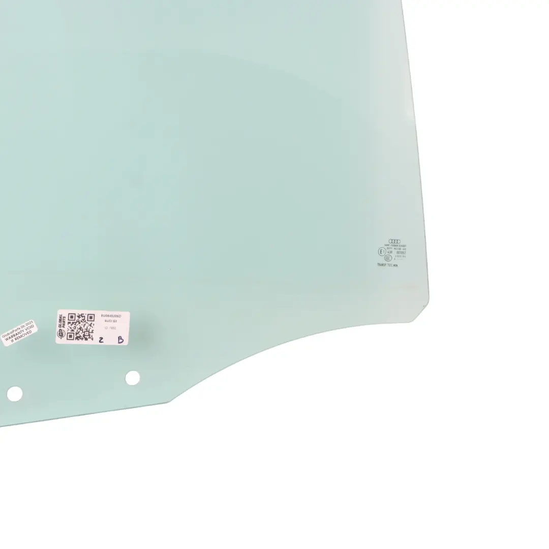 Door Glass Window Glazing Rear Right Side O/S AS2 to Audi Q3 8U with Part number 8U0845206D Audi Q3 8U Door Glass Window Glazing Rear Right Side O/S AS2 - SKU 8U0845206D - Part number 8U0845206D