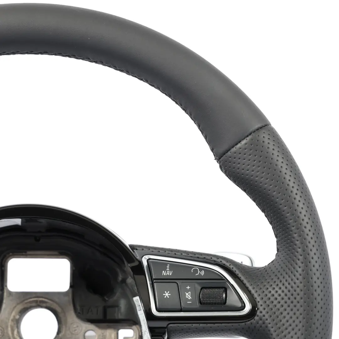 Audi S3 8V NUOVO Volante In Pelle Nera Fondo Piatto Cambio al Volante - SKU 8V0419091J-2 - Numero di parte 8V0419091J