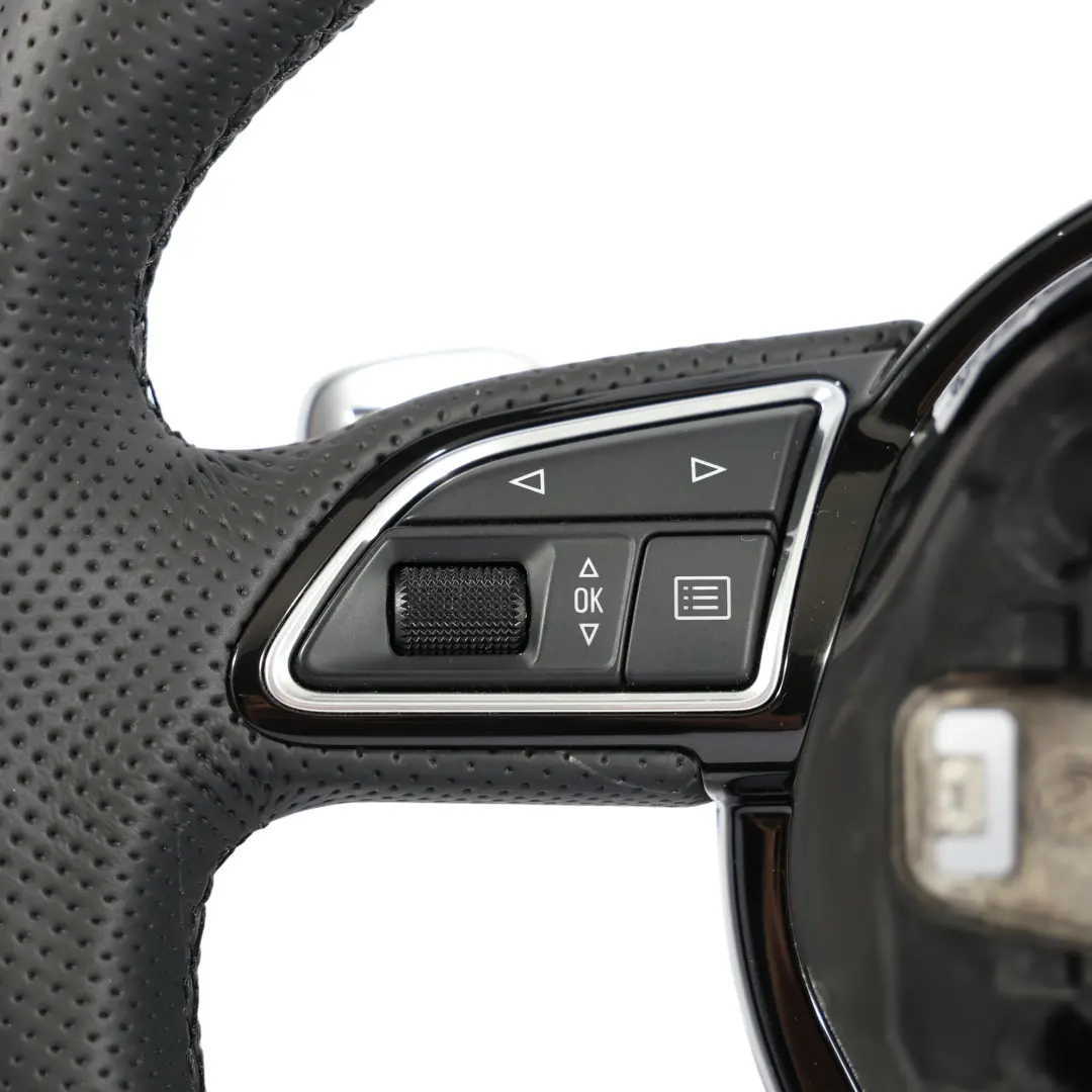 Volant Cuir Noir Neuf Palettes Changement Vitesse Fond Plat pour Audi S3 8V à propos du numéro de pièce 8V0419091J Audi S3 8V Volant Cuir Noir Neuf Palettes Changement Vitesse Fond Plat - SKU 8V0419091J-2 - Numéro de pièce 8V0419091J