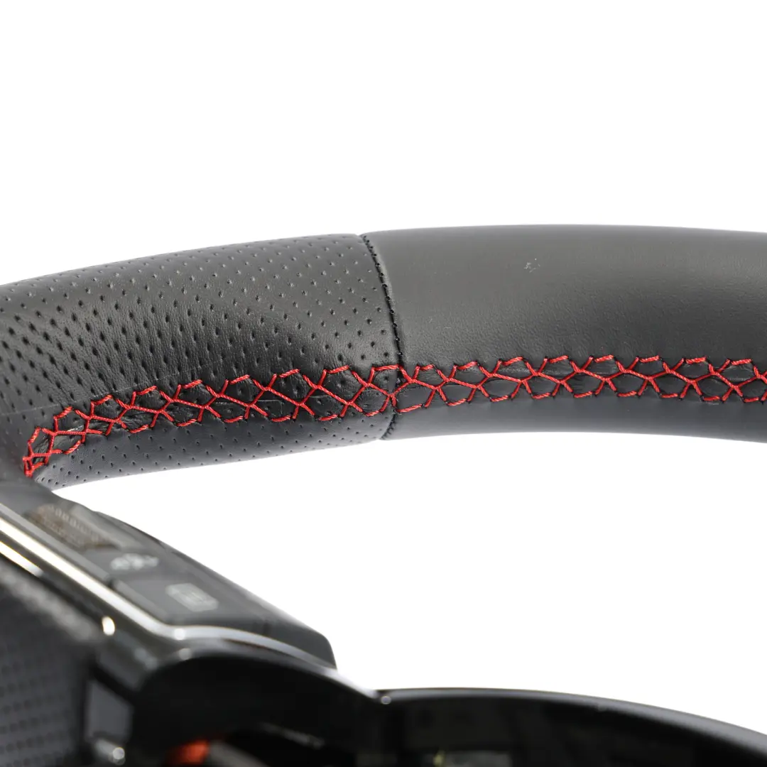 Audi S3 8V NEW Black Leather Steering Wheel Flat Bottom Paddle Shift - SKU 8V0419091J-3 - Part number 8V0419091J