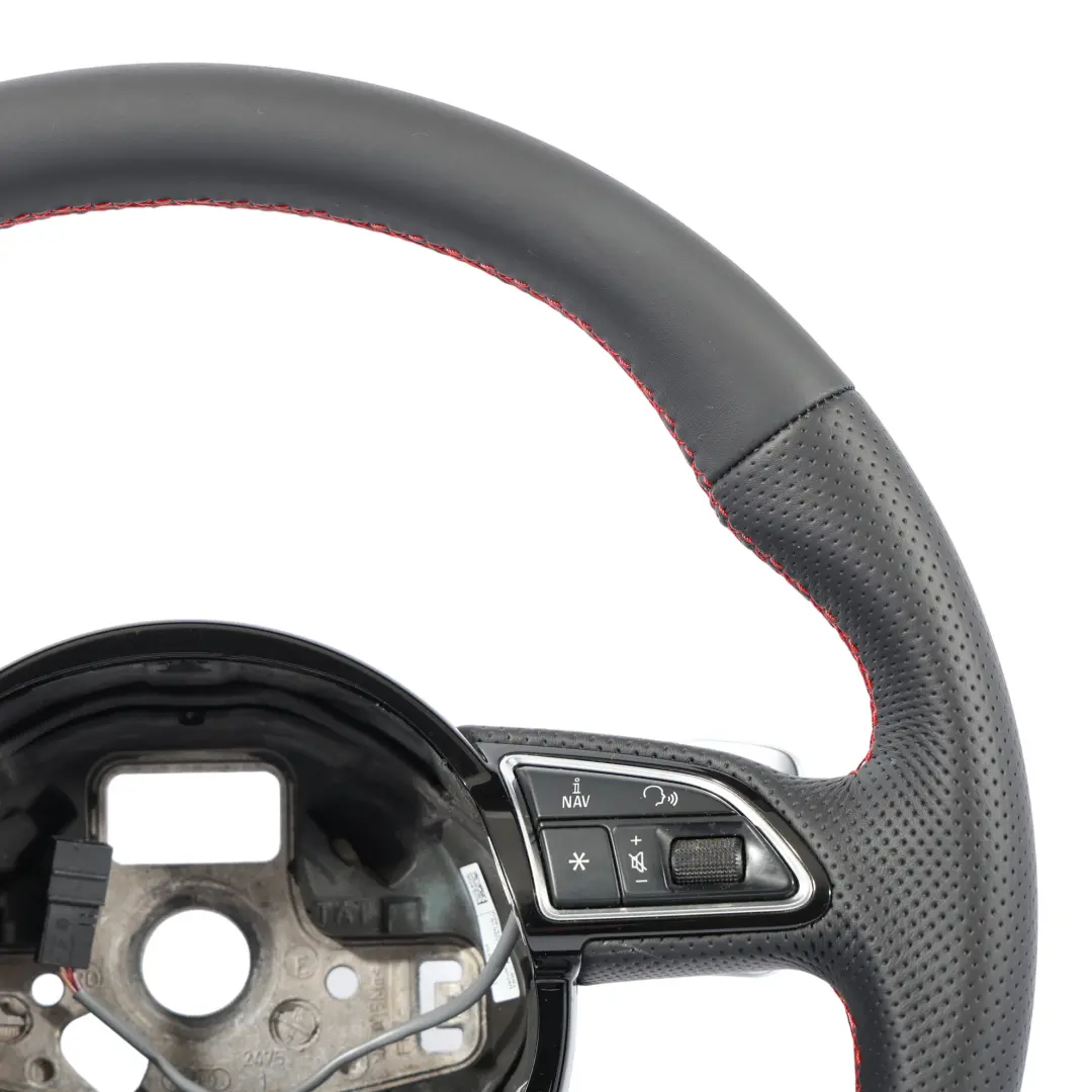 Leather Steering Wheel Flat Bottom Paddle Shift to Audi S3 8V NEW Black with Part number 8V0419091J Audi S3 8V NEW Black Leather Steering Wheel Flat Bottom Paddle Shift - SKU 8V0419091J-3 - Part number 8V0419091J