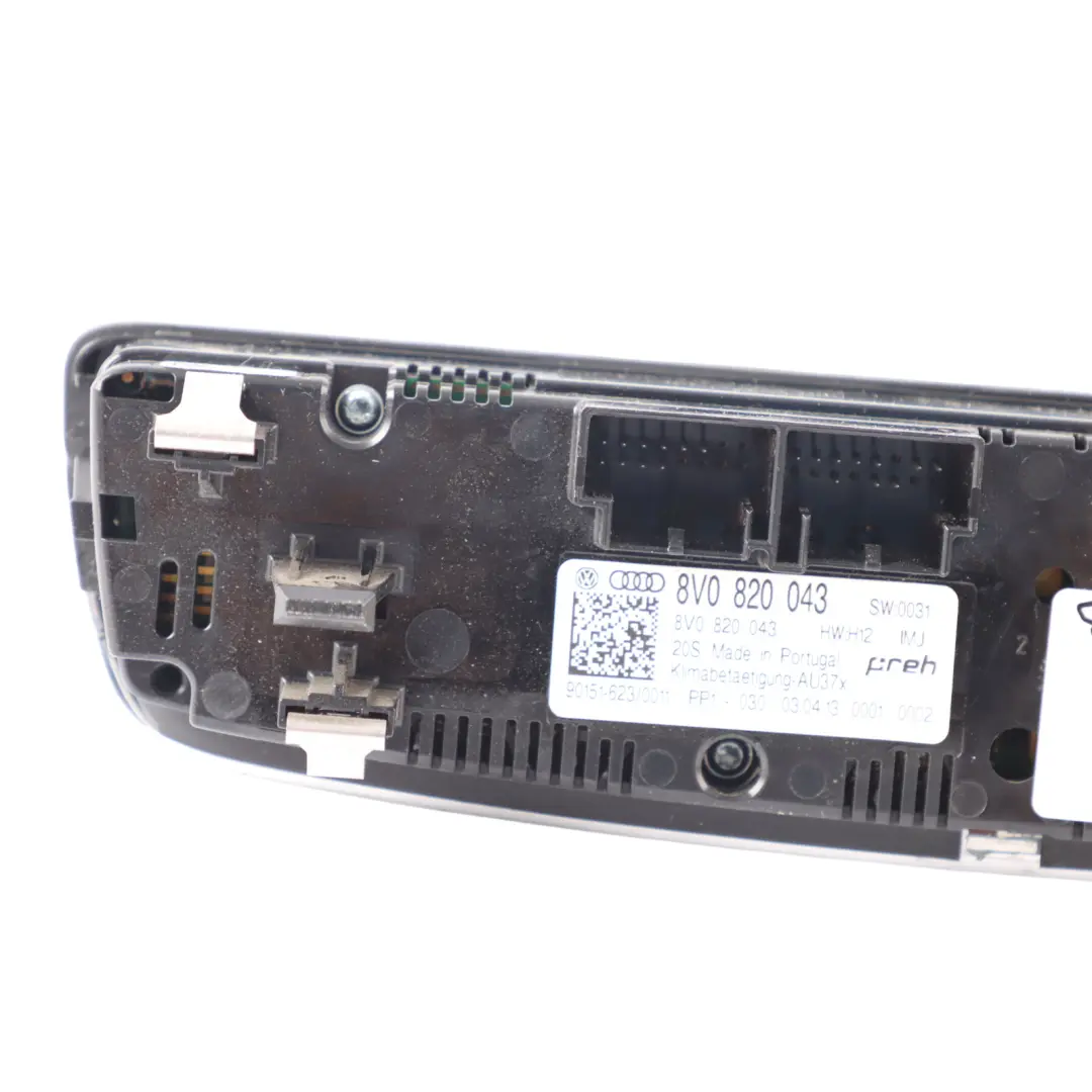Conditioning Panel A/C Heater Blower Climate Control Q to Audi A3 8V Air with Part number 8V0820043 Audi A3 8V Air Conditioning Panel A/C Heater Blower Climate Control Q - SKU 8V0820043-1 - Part number 8V0820043