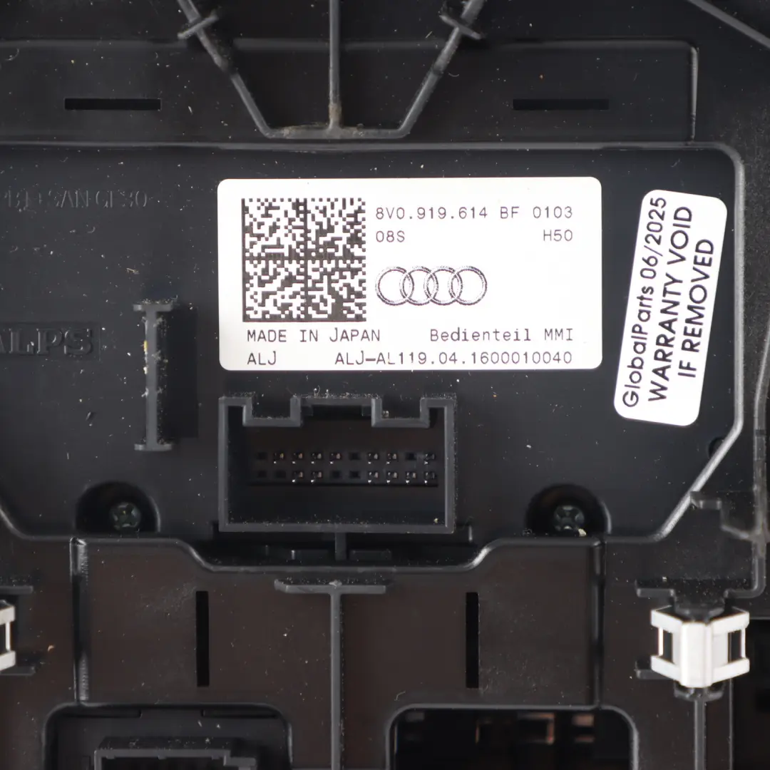 Audi A3 8V Console Gear Multimedia Switch Control Trim Cover Panel - SKU 8V0919614BF - Part number 8V0919614BF