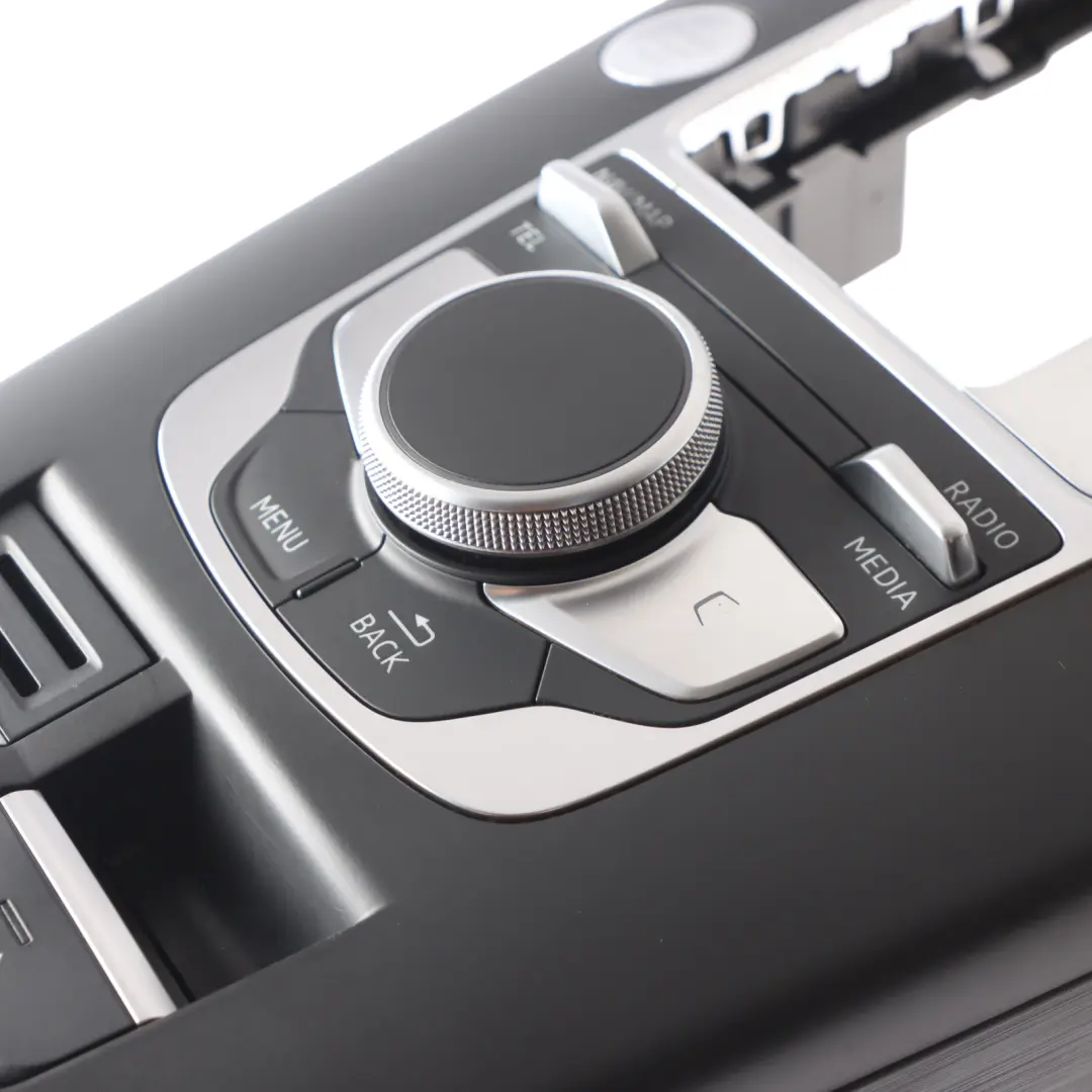 Console Gear Multimedia Switch Control Trim Cover Panel to Audi A3 8V with Part number 8V0919614BF Audi A3 8V Console Gear Multimedia Switch Control Trim Cover Panel - SKU 8V0919614BF - Part number 8V0919614BF