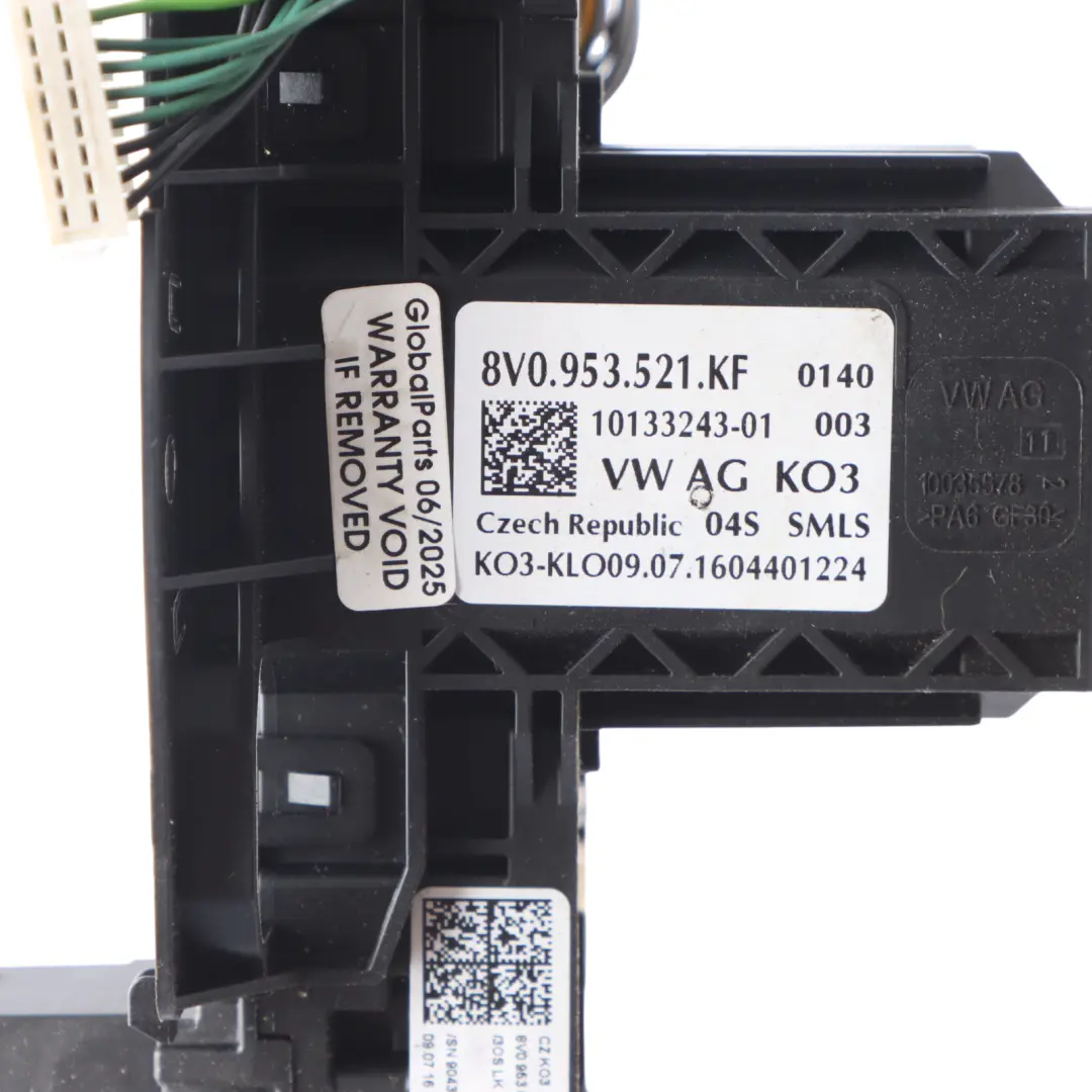 Audi A3 8V Steering Column Switch Cluster Wiper Stalk Cruise Control - SKU 8V0953521KF - Part number 8V0953521KF