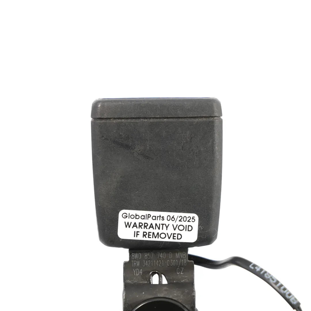 Belt Buckle Lower Belt Rear Right O/S Latch to Audi A4 S4 B9 Seat with Part number 8W0857740D Audi A4 S4 B9 Seat Belt Buckle Lower Belt Rear Right O/S Latch - SKU 8W0857740D - Part number 8W0857740D