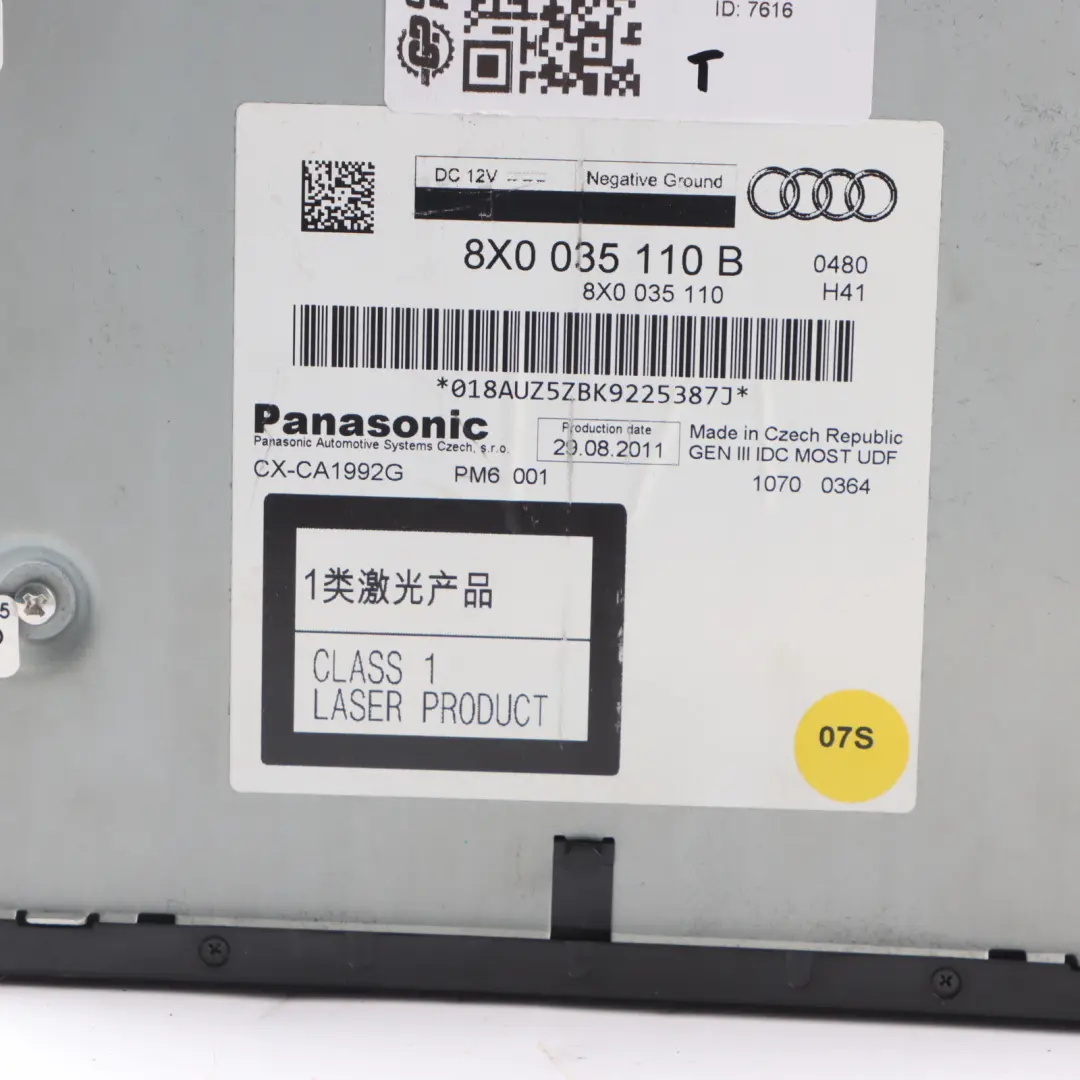 Audi A5 8T 6 Disc CD Changer Magazine Head Unit MMI - SKU 8X0035110B - Part number 8X0035110B