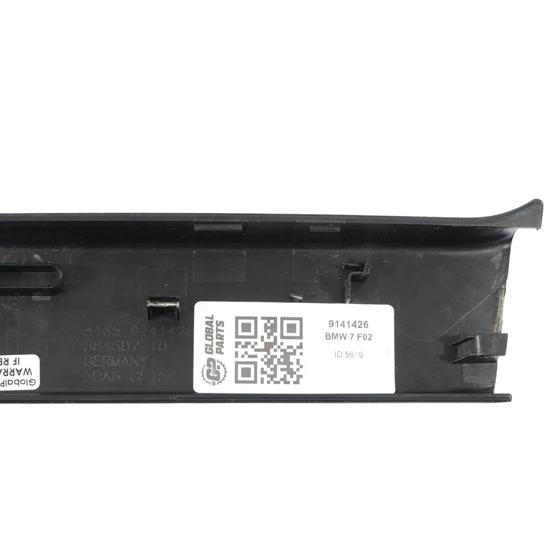 Cubierta Ventana Interior BMW F01 F02 F04 Panel Trasero Derecho Negro para con número de pieza 9141426 Cubierta Ventana Interior BMW F01 F02 F04 Panel Trasero Derecho Negro - SKU 9141426 - Número de pieza 9141426