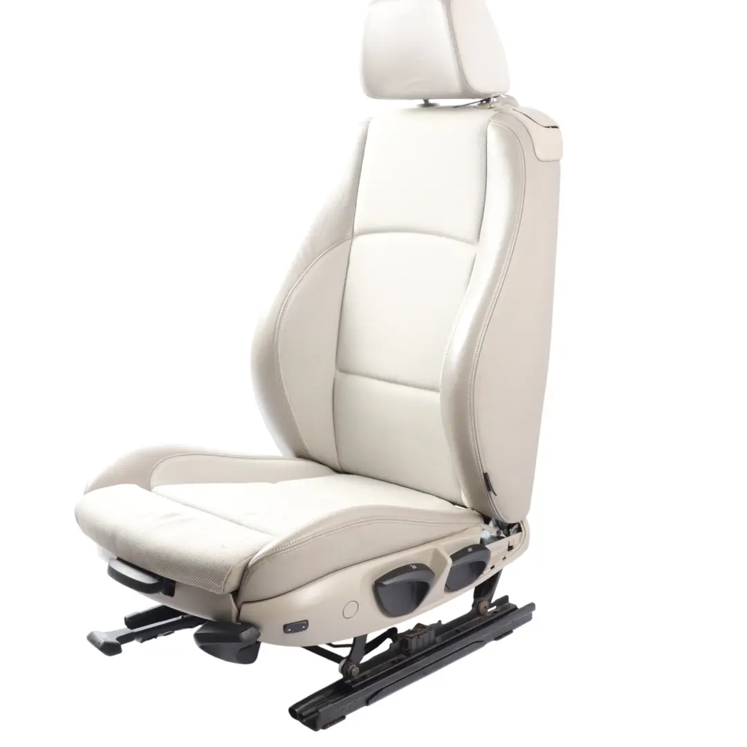 Front Seat Side Left N/S Lemon Beige Fabric Leather to BMW E88 Convertible M Sport with Part number 9145585 BMW E88 Convertible M Sport Front Seat Side Left N/S Lemon Beige Fabric Leather - SKU 9145585-1 - Part number 9145585