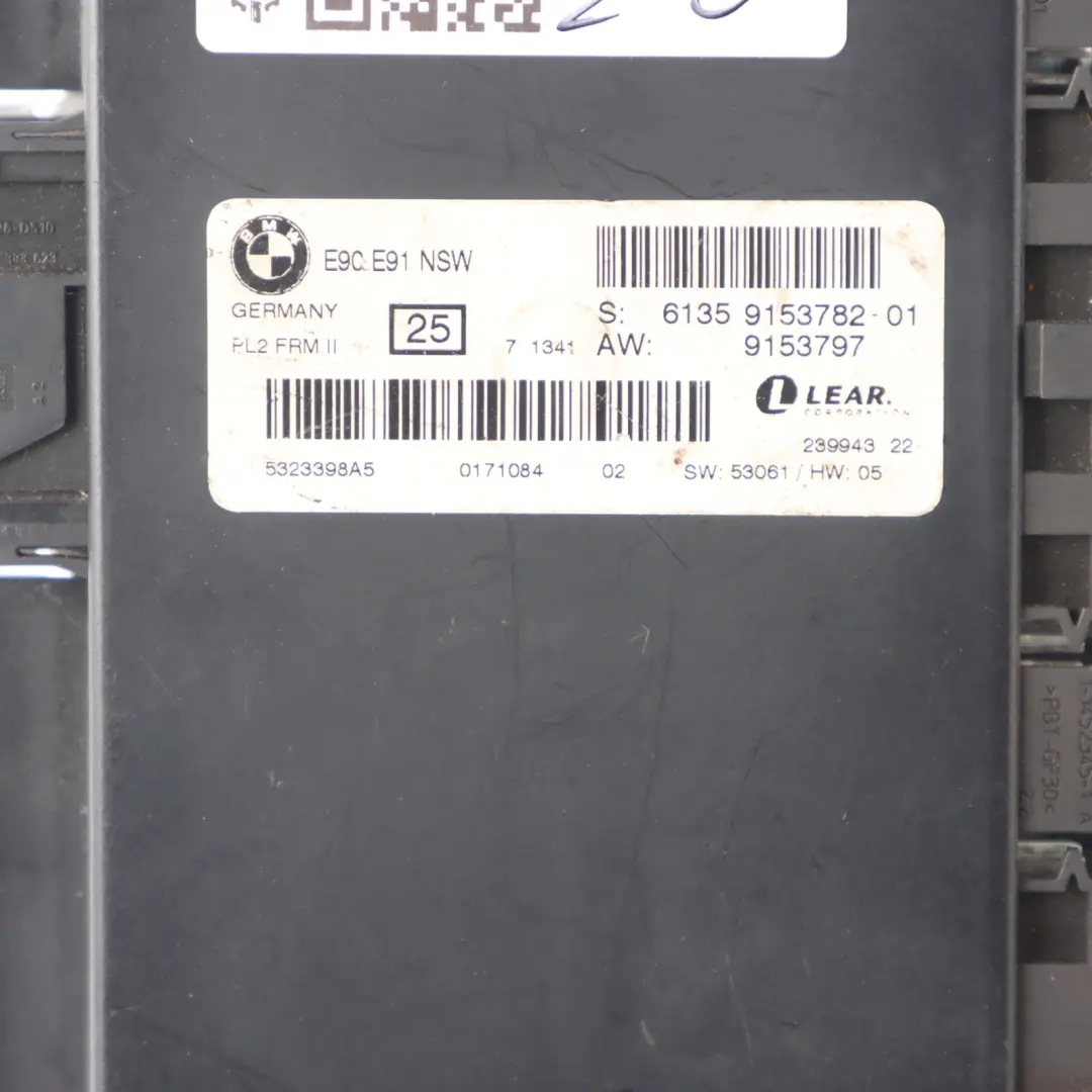 BMW E87 Footwell Light Control Module ECU NSW PL2 FRM II Lear - SKU 9153782-2 - Part number 9153782