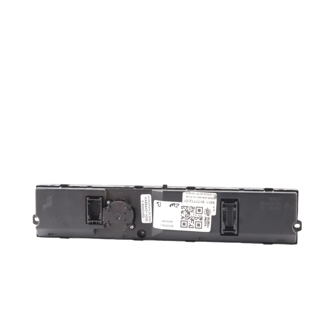 Basis Automatic Air Conditioning Control Unit to BMW E60 E61 LCI with Part number 9177712 BMW E60 E61 LCI Basis Automatic Air Conditioning Control Unit - SKU 9177712-1 - Part number 9177712