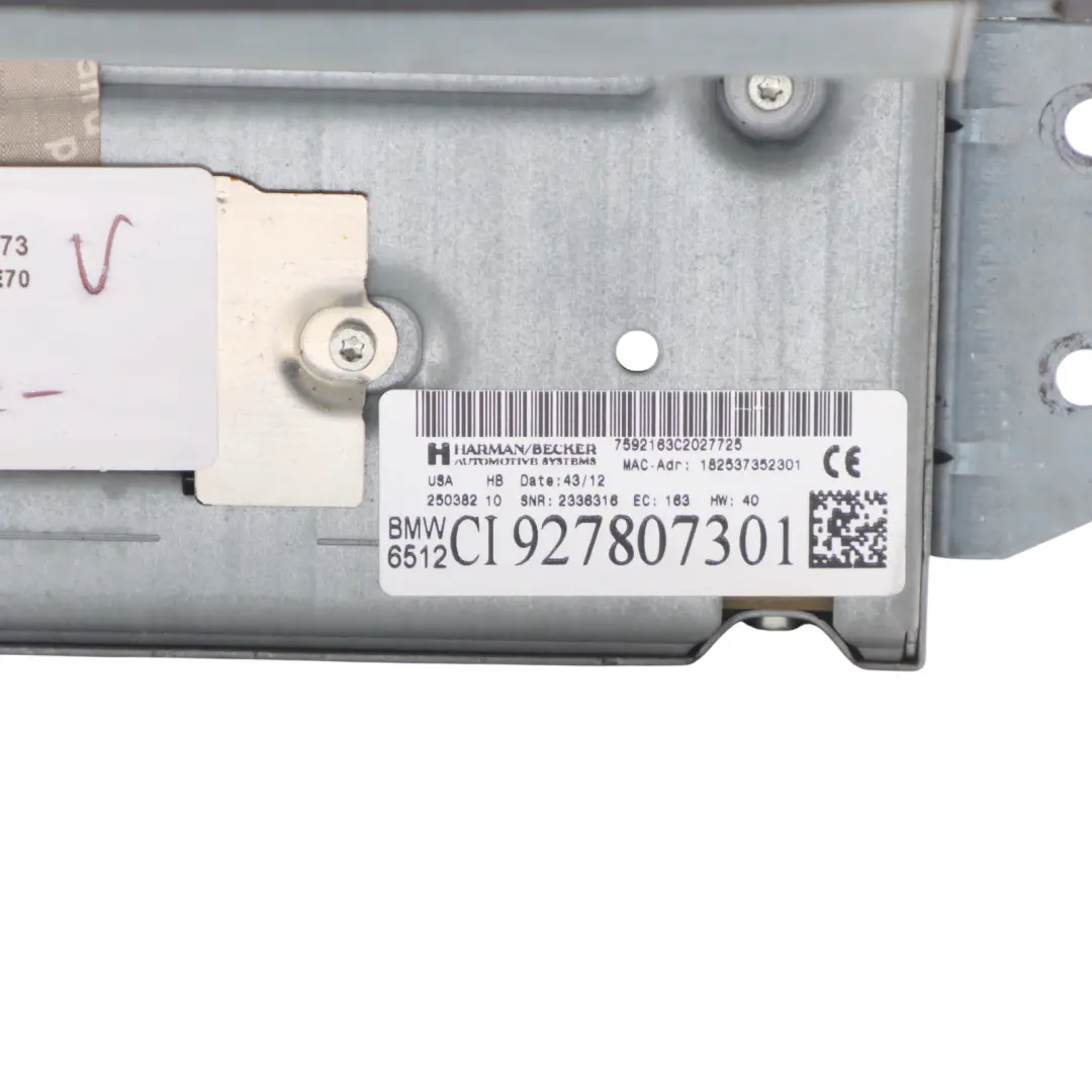 BMW X5 E70 X6 E71 Navigation System Car Computer CIC - SKU 9278073 - Part number 9278073