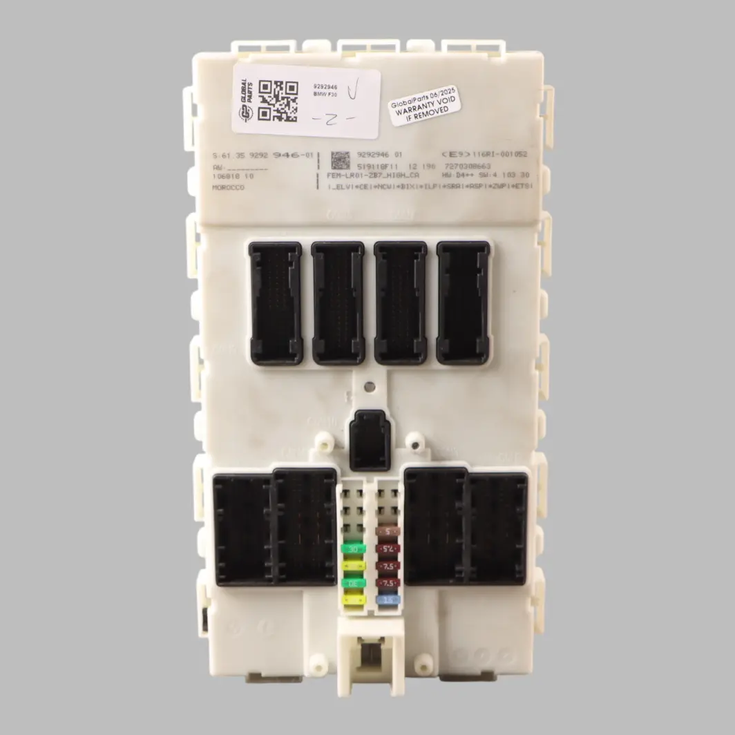 Front Electronic Module Control Unit FEM to BMW F30 F31 with Part number 9292946 BMW F30 F31 Front Electronic Module Control Unit FEM - SKU 9292946 - Part number 9292946