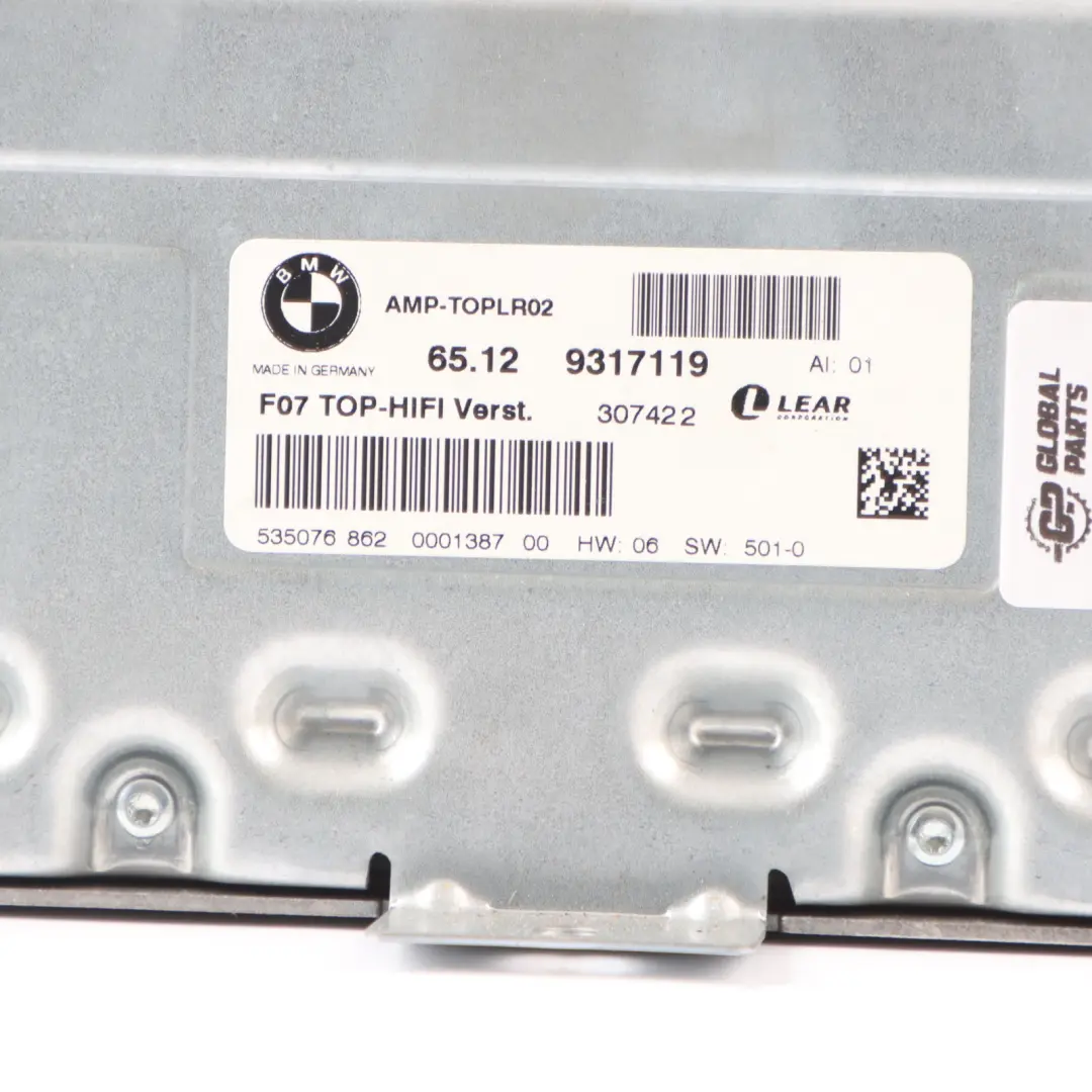 Amplificador Audio Hi-Fi De Alta Gama para BMW F01 F02 F04 F25 con número de pieza 9317119 BMW F01 F02 F04 F25 Amplificador Audio Hi-Fi De Alta Gama - SKU 9317119 - Número de pieza 9317119