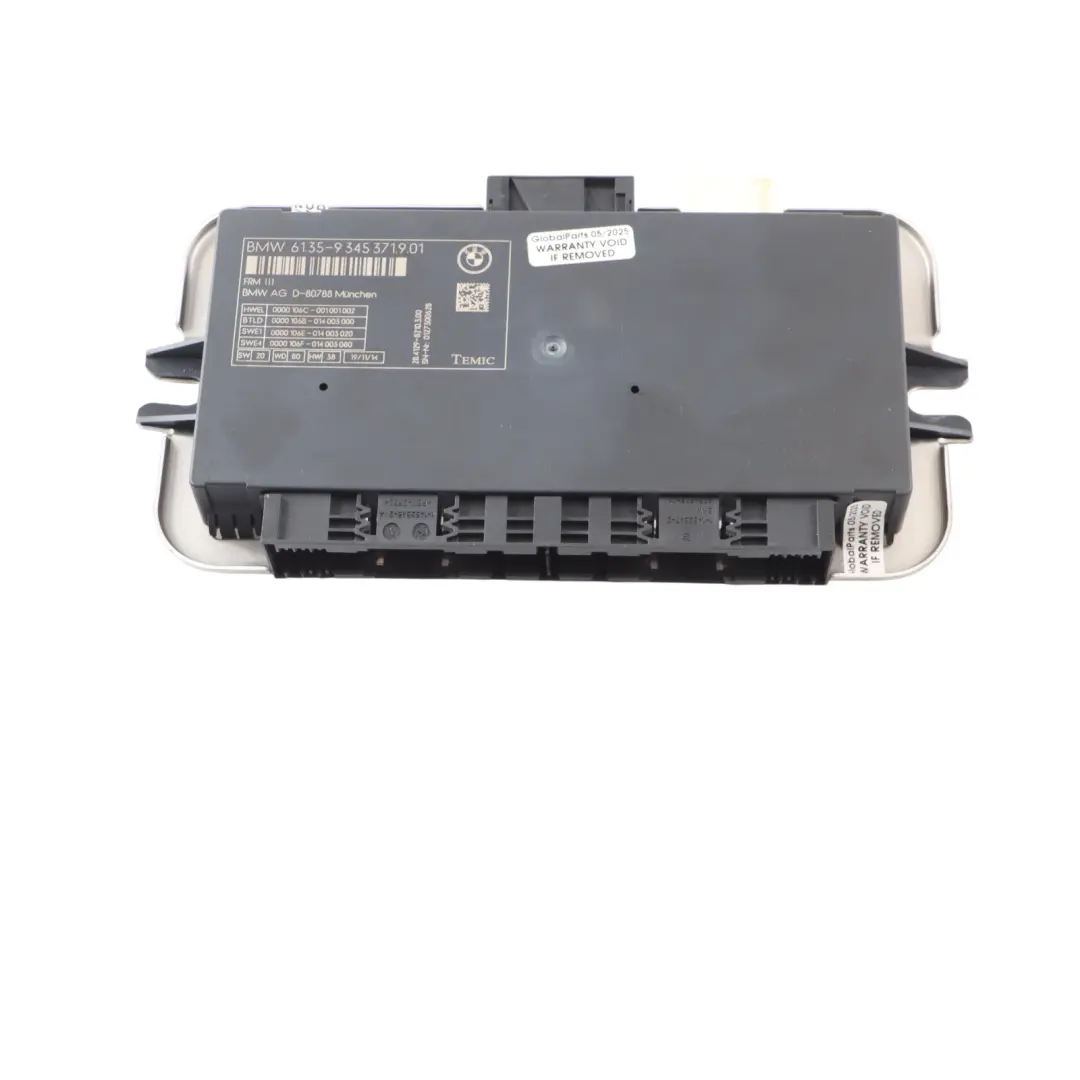 Light Control BMW F01 F02 F04 F07 LCI Footwell Module ECU Unit FRM3 to with Part number 9345371 Light Control BMW F01 F02 F04 F07 LCI Footwell Module ECU Unit FRM3 - SKU 9345371 - Part number 9345371